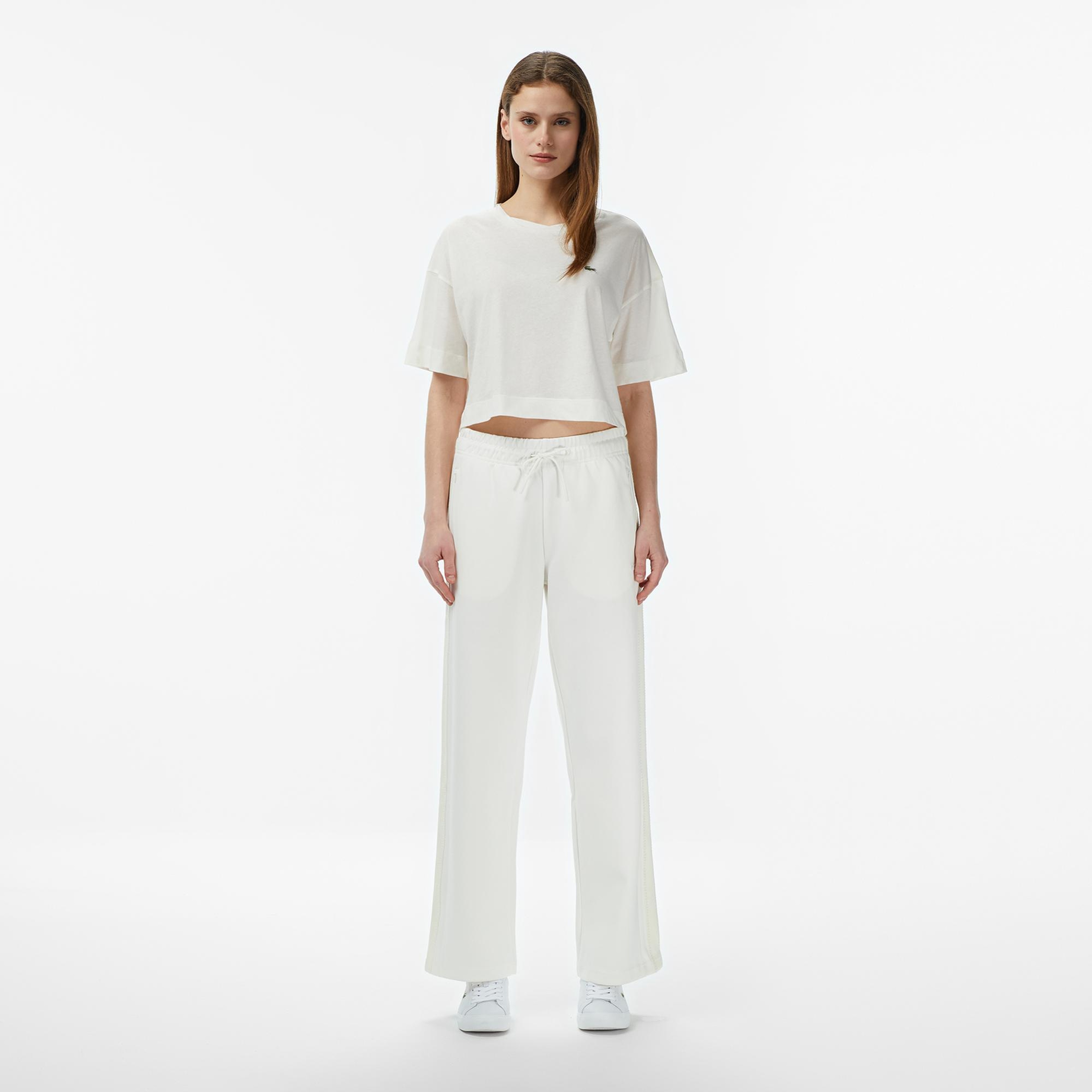 Lacoste Kadın Regular Fit Krem Eşofman Altı