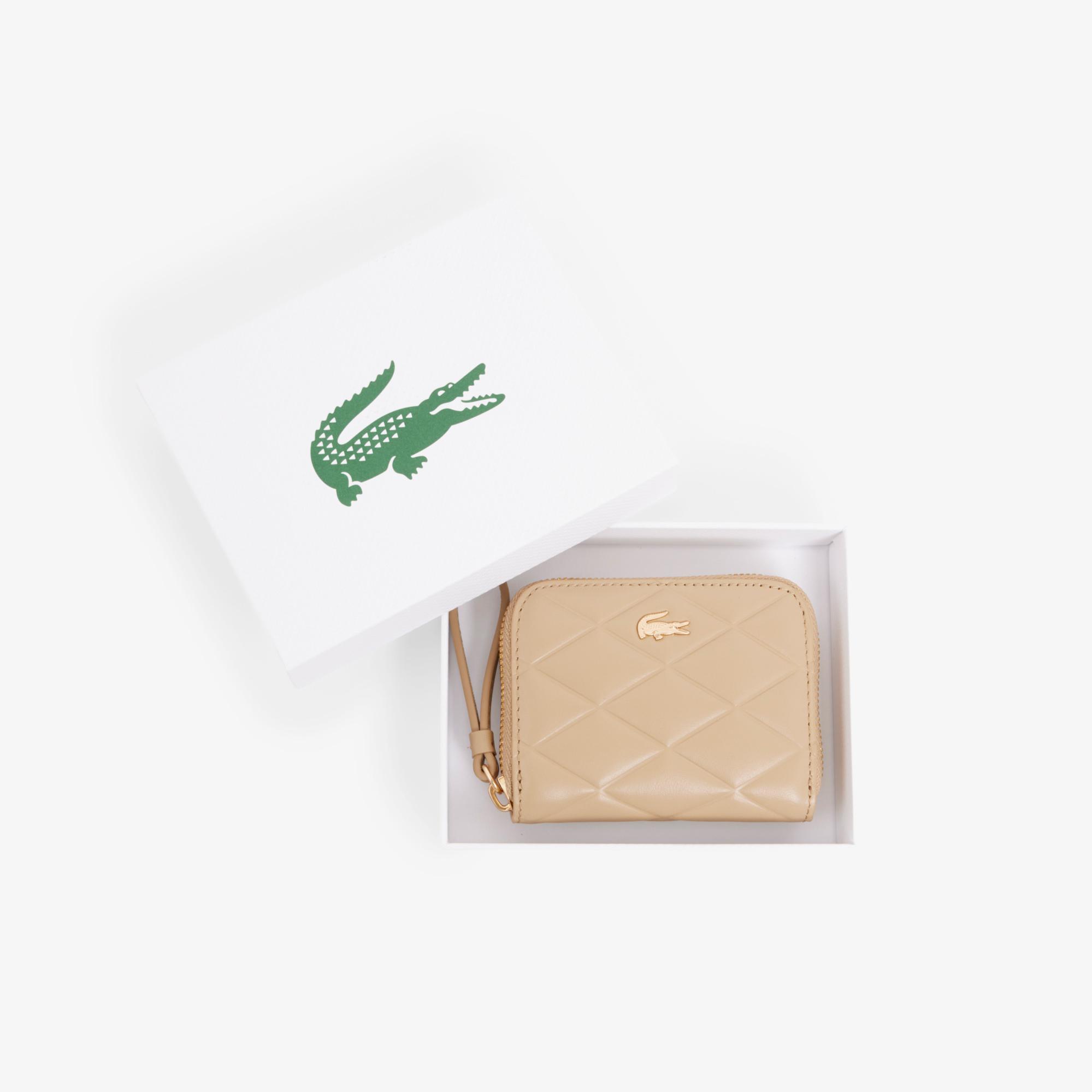 Lacoste Crocodelle Kadın Deri Bej Kartlık