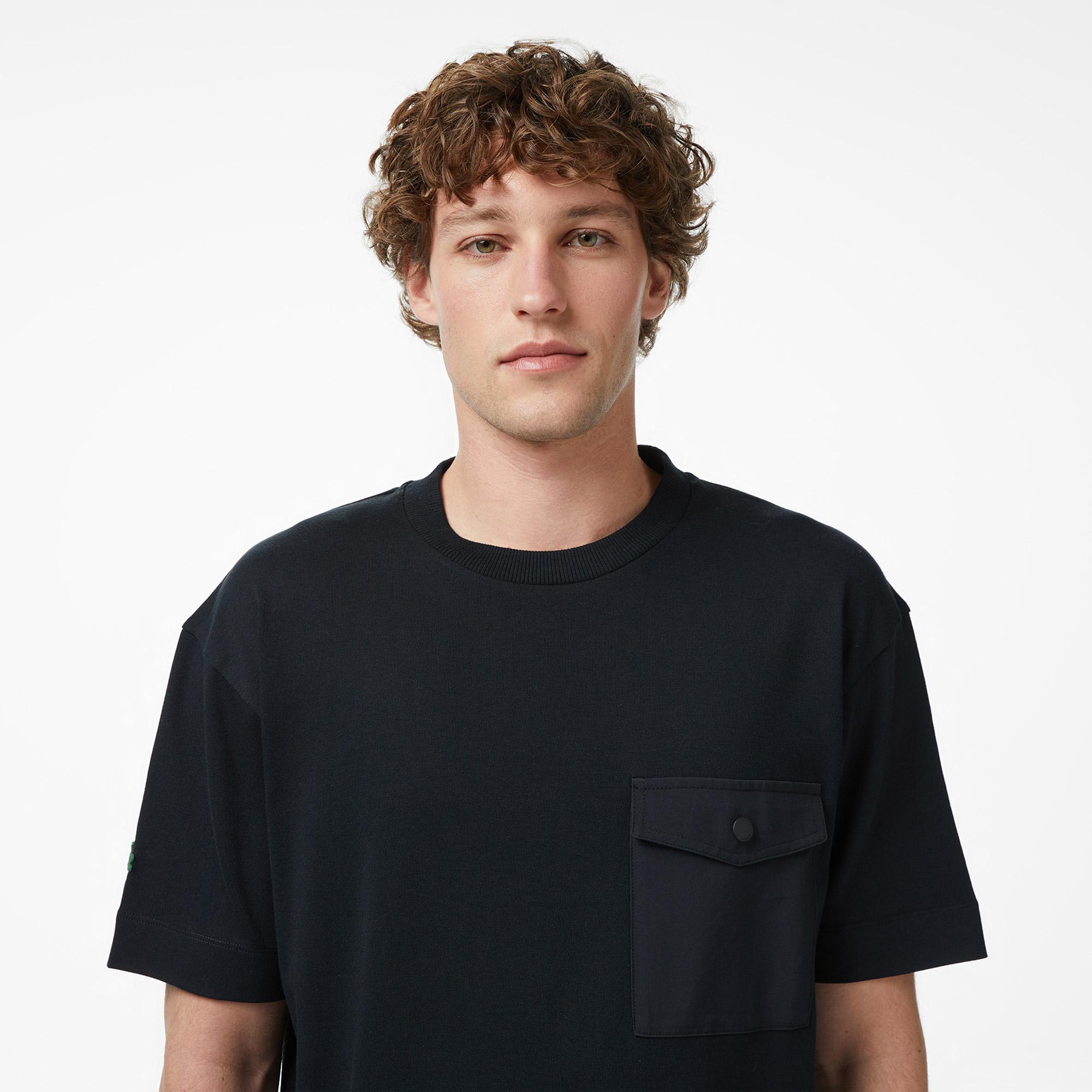 Lacoste Erkek Relaxed Fit Bisiklet Yaka Siyah T-Shirt