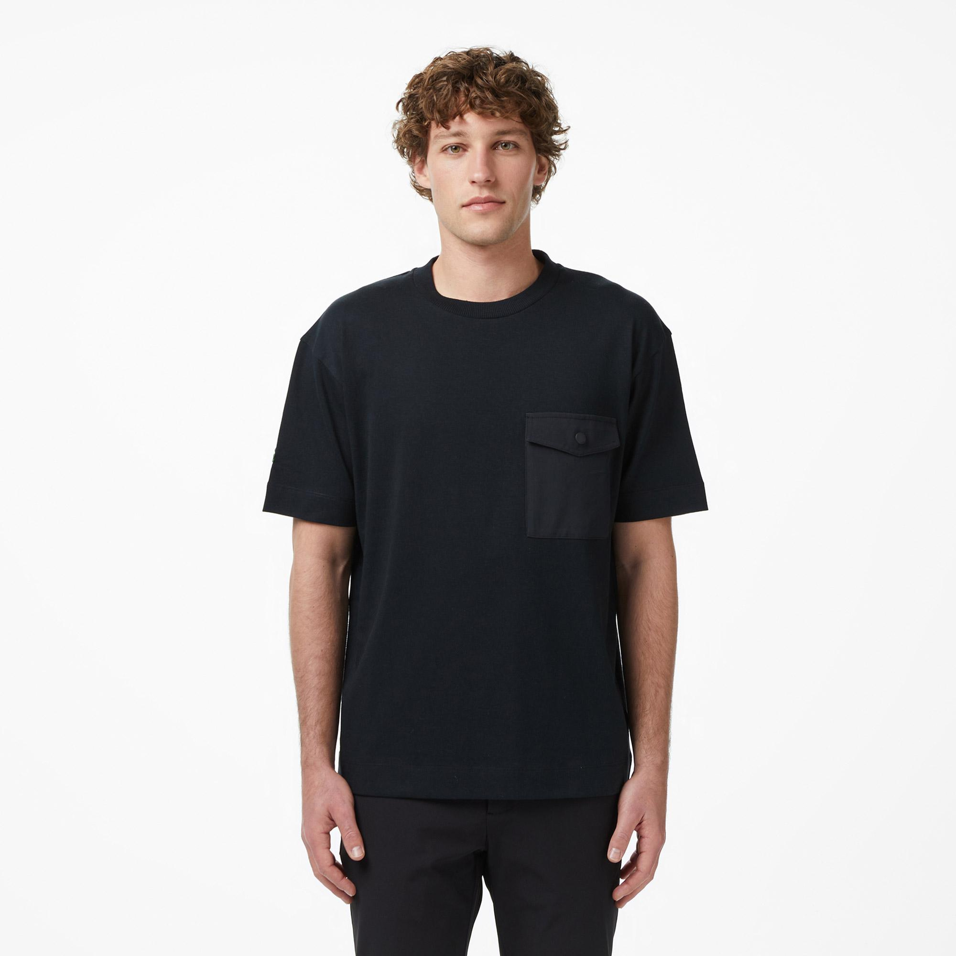 Lacoste Erkek Relaxed Fit Bisiklet Yaka Siyah T-Shirt