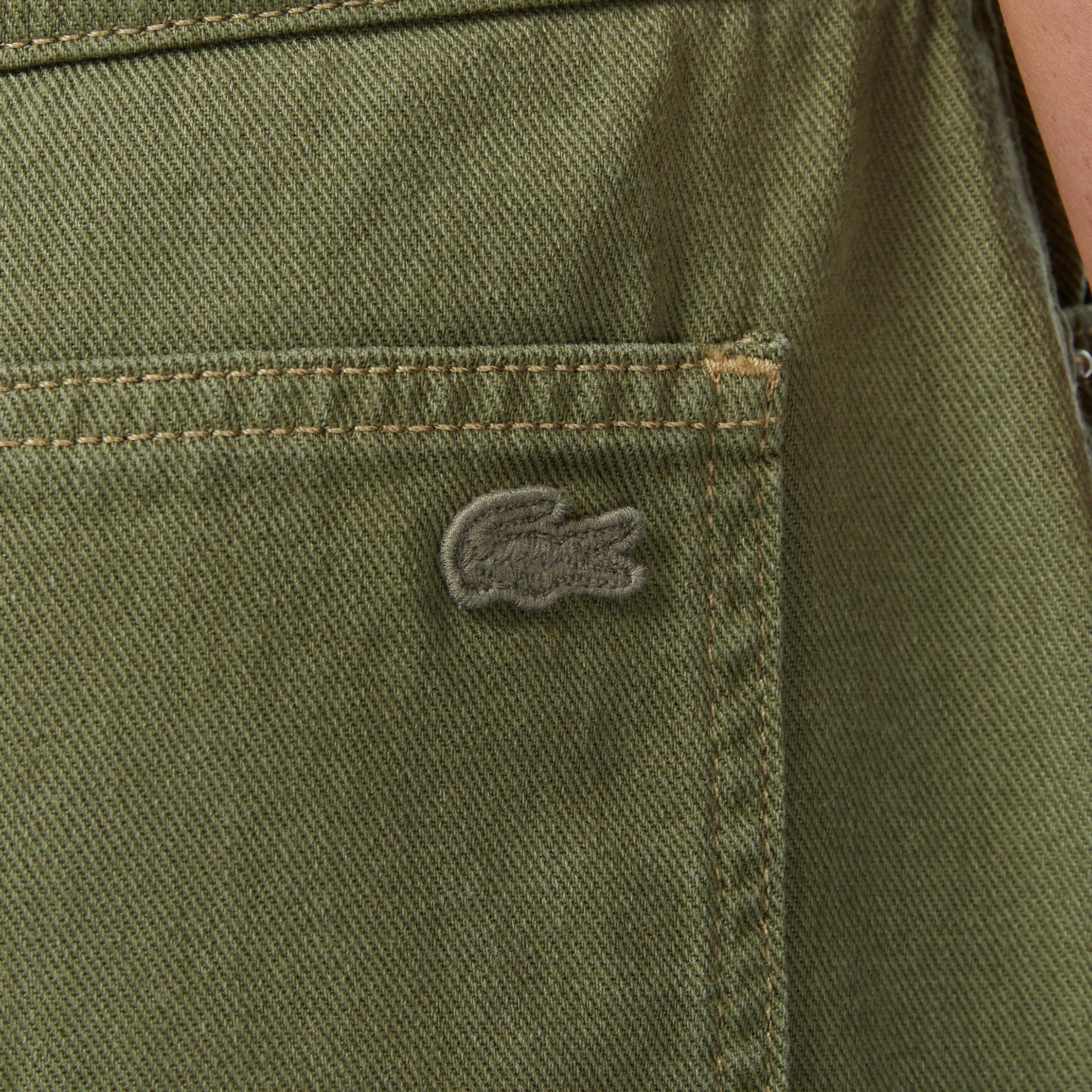 Lacoste Kadın Regular Fit Haki Jean Pantolon