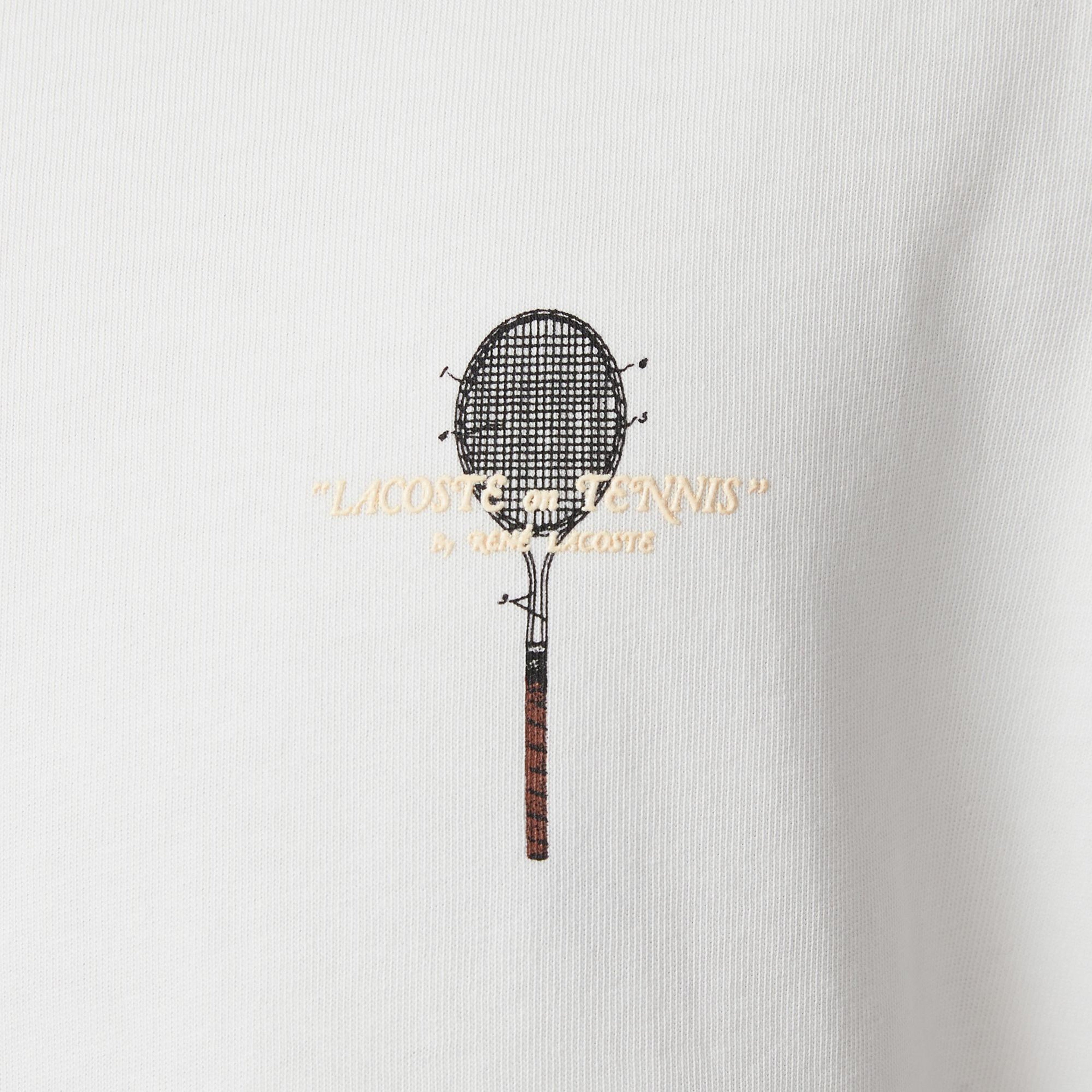 Lacoste Erkek Loose Fit Bisiklet Yaka Beyaz T-Shirt