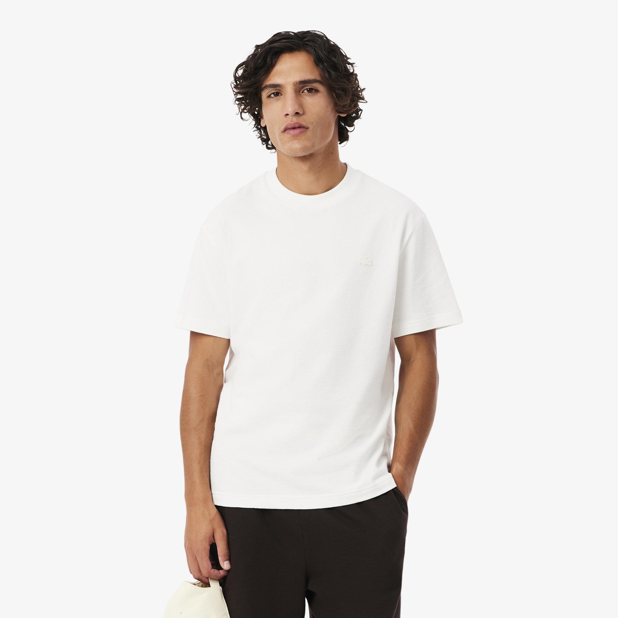 Lacoste Erkek Classic Fit Bisiklet Yaka Beyaz T-Shirt