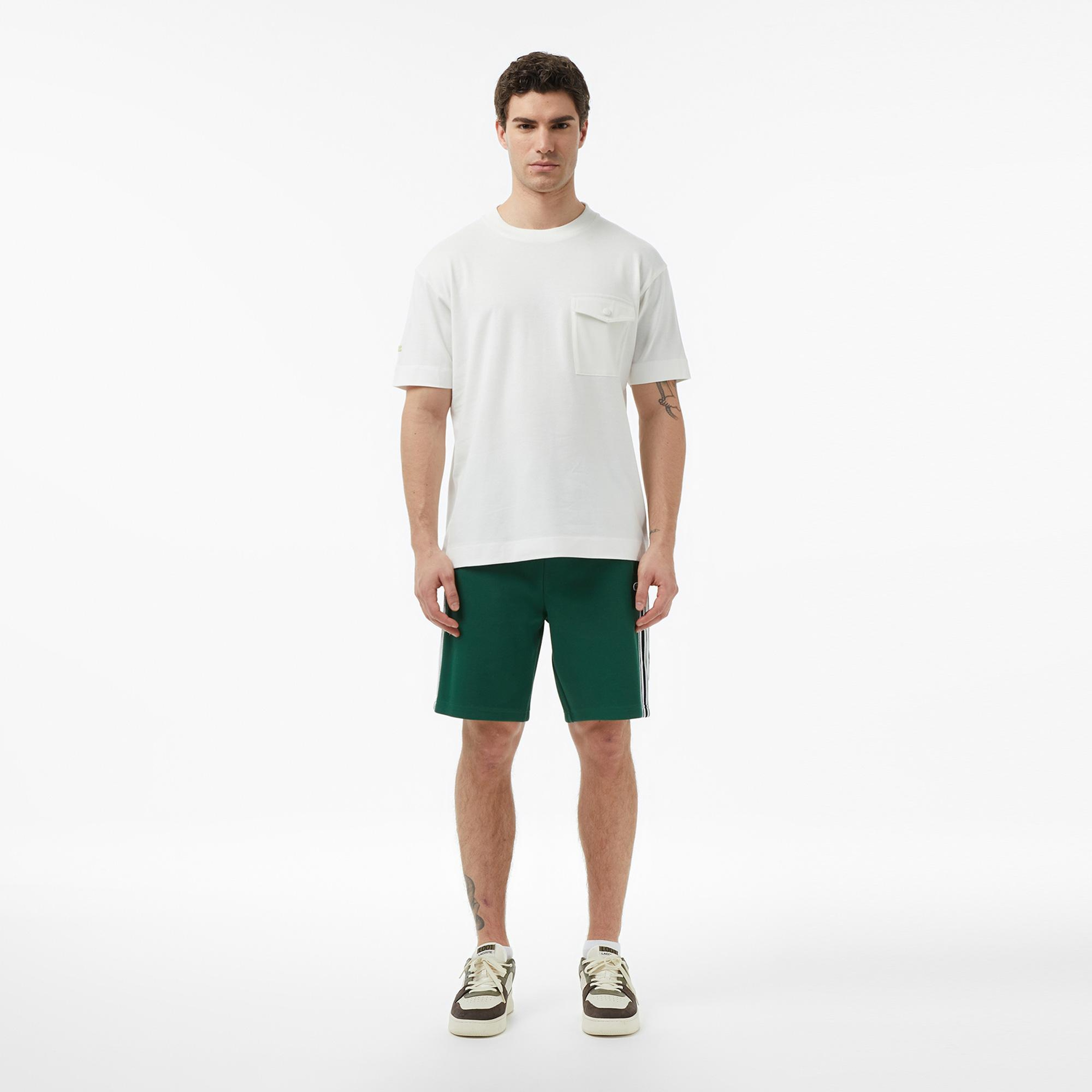 Lacoste Erkek Relaxed Fit Bisiklet Yaka Krem T-Shirt