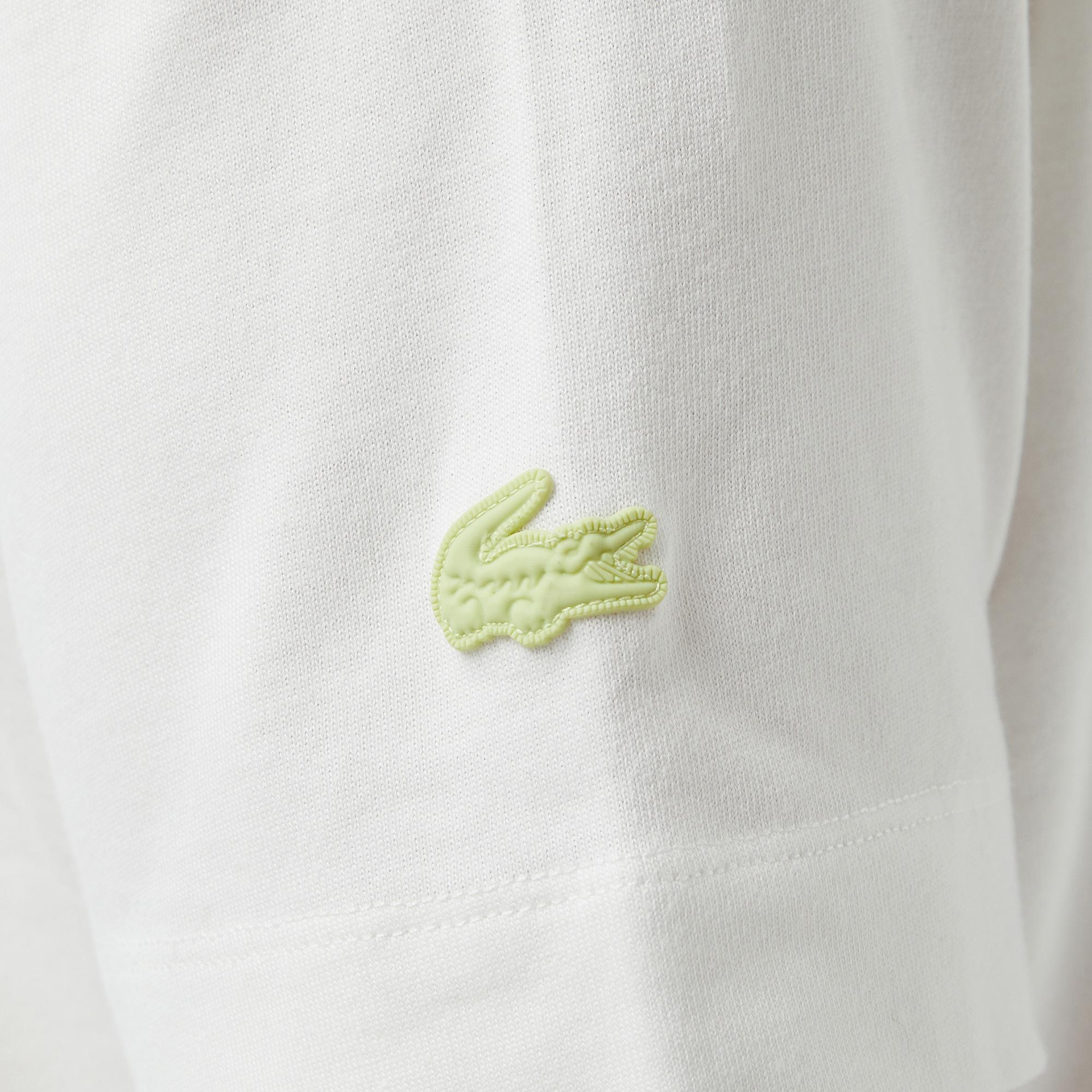 Lacoste Erkek Relaxed Fit Bisiklet Yaka Krem T-Shirt