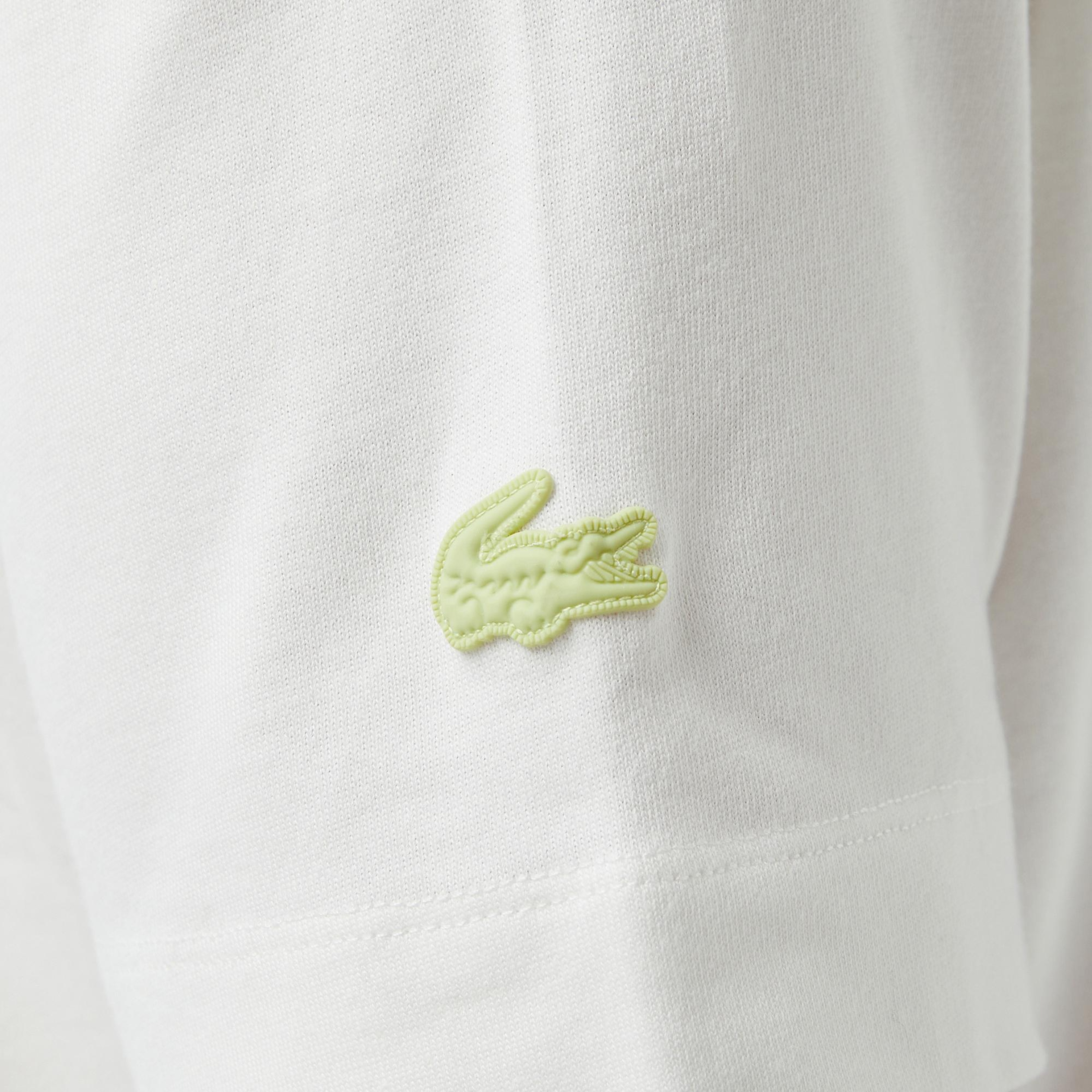 Lacoste Erkek Relaxed Fit Bisiklet Yaka Krem T-Shirt