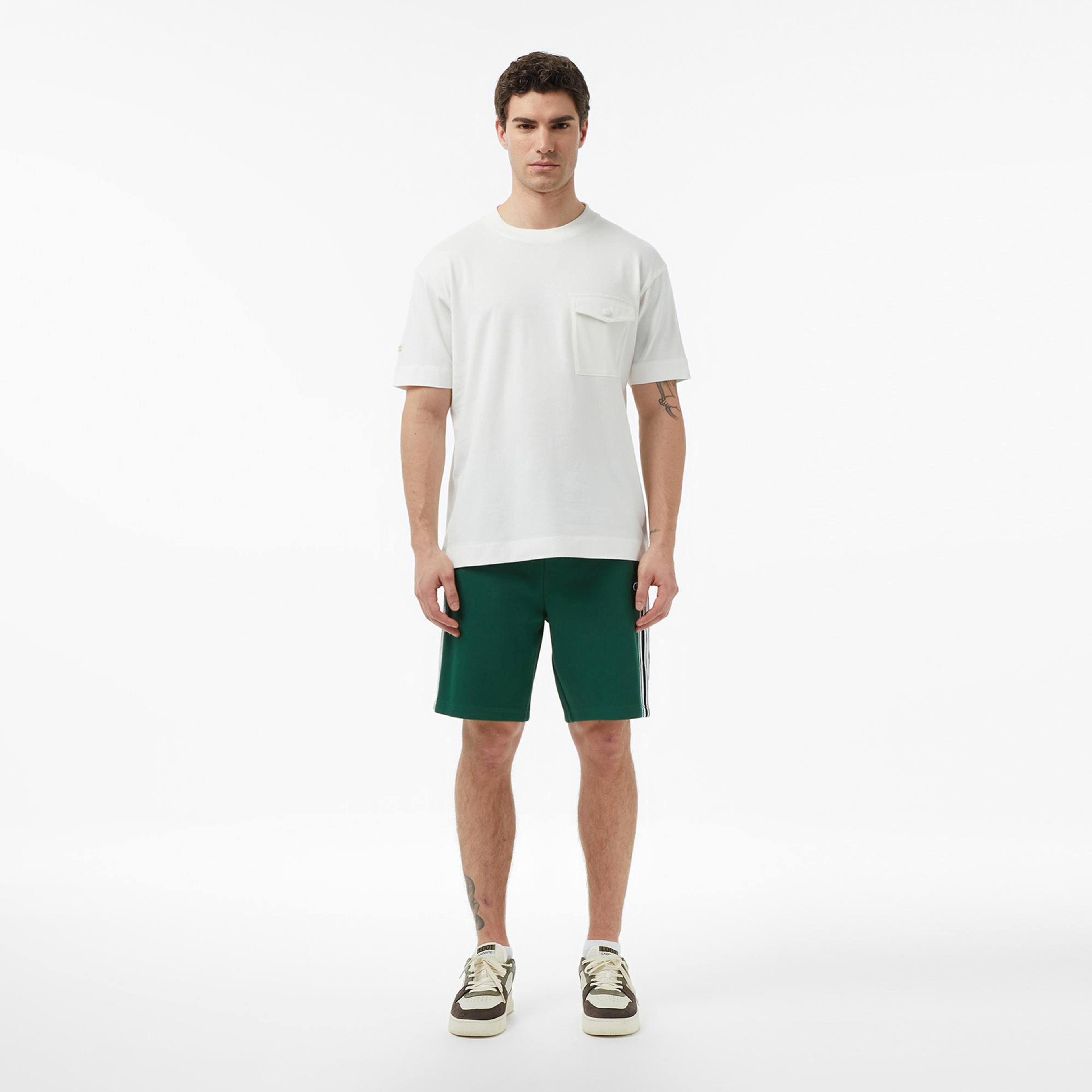 Lacoste Erkek Relaxed Fit Bisiklet Yaka Krem T-Shirt