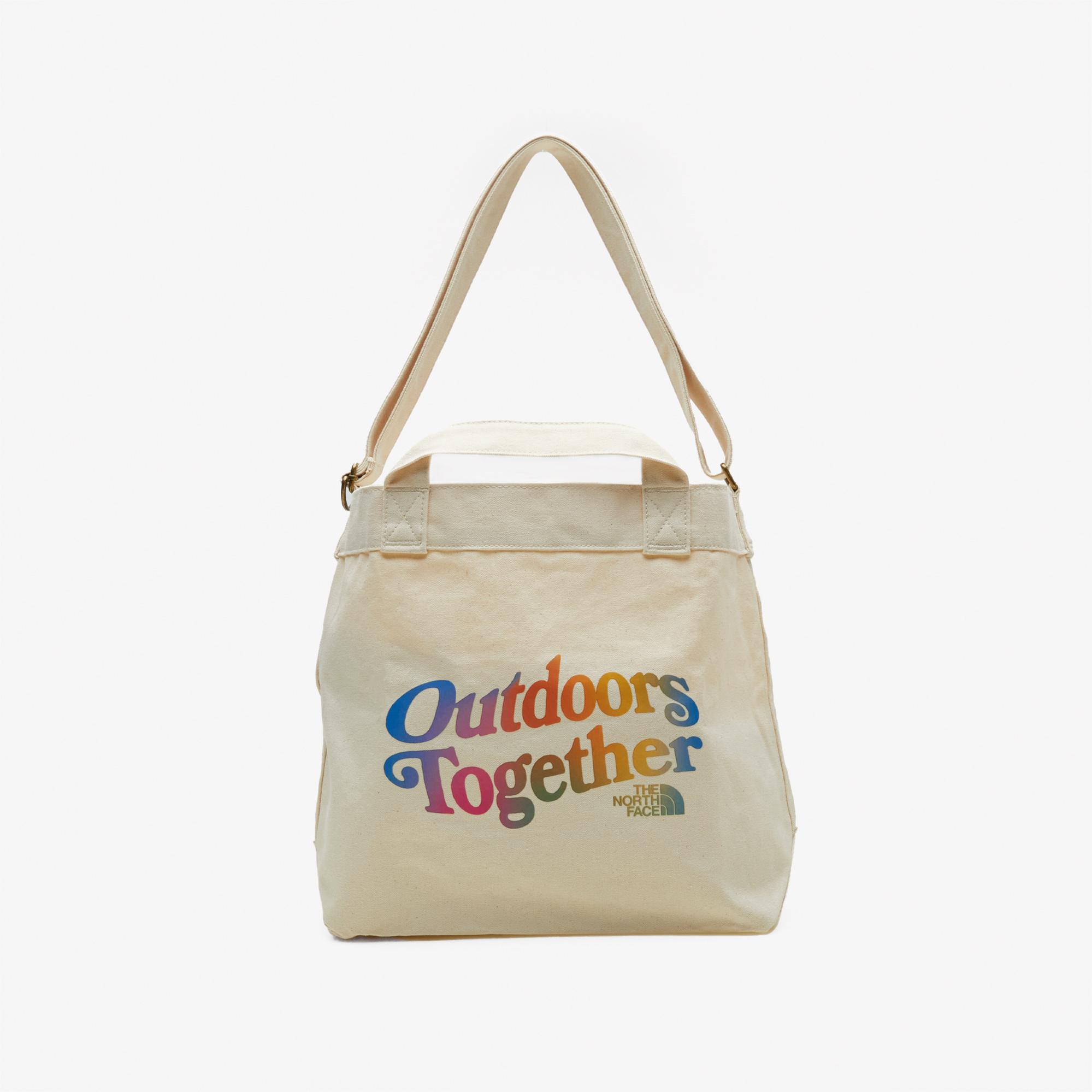 The North Face Adjustable Cotton Tote Unisex Krem Rengi Omuz Çantası