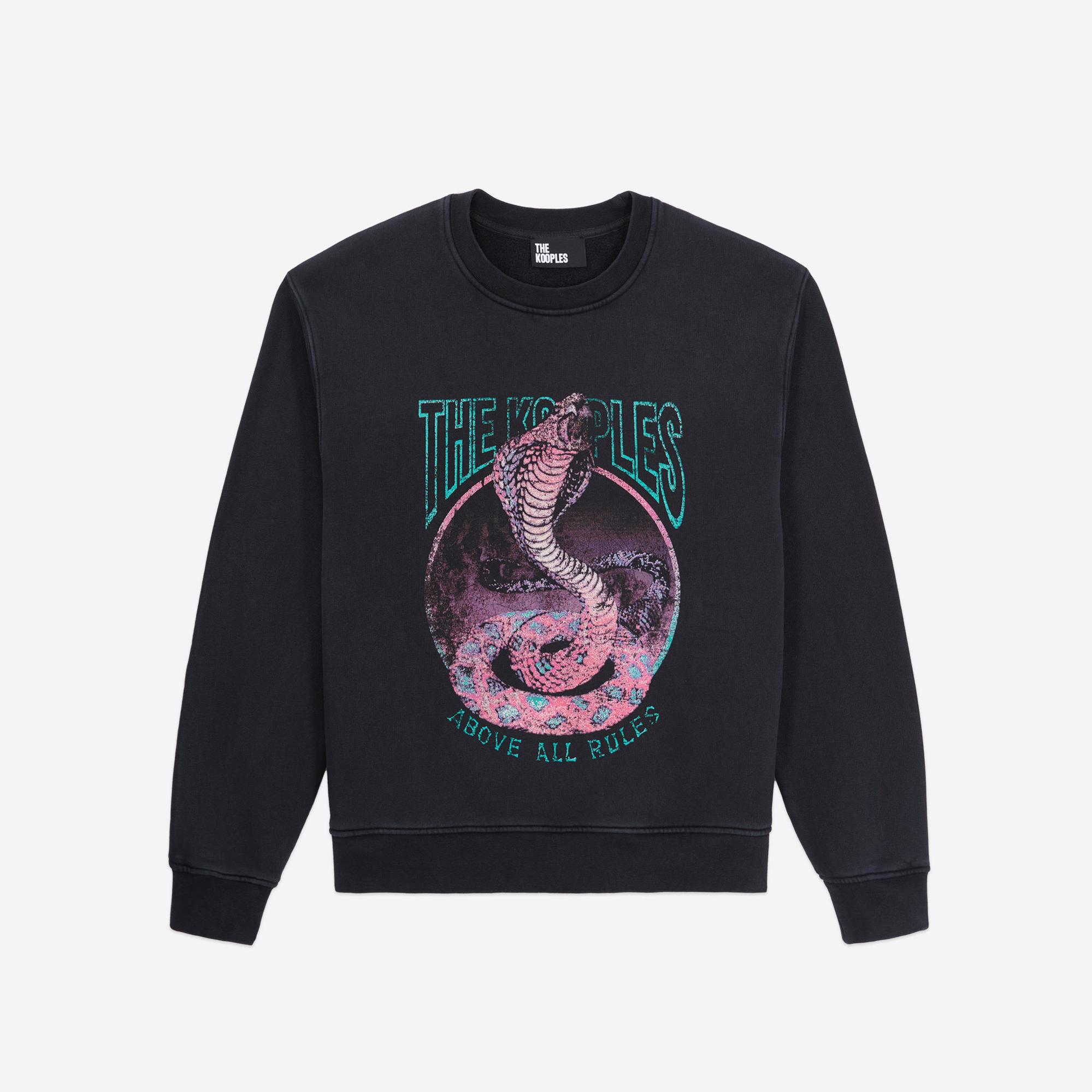 The Kooples Kadın Bisiklet Yaka Siyah Sweatshirt