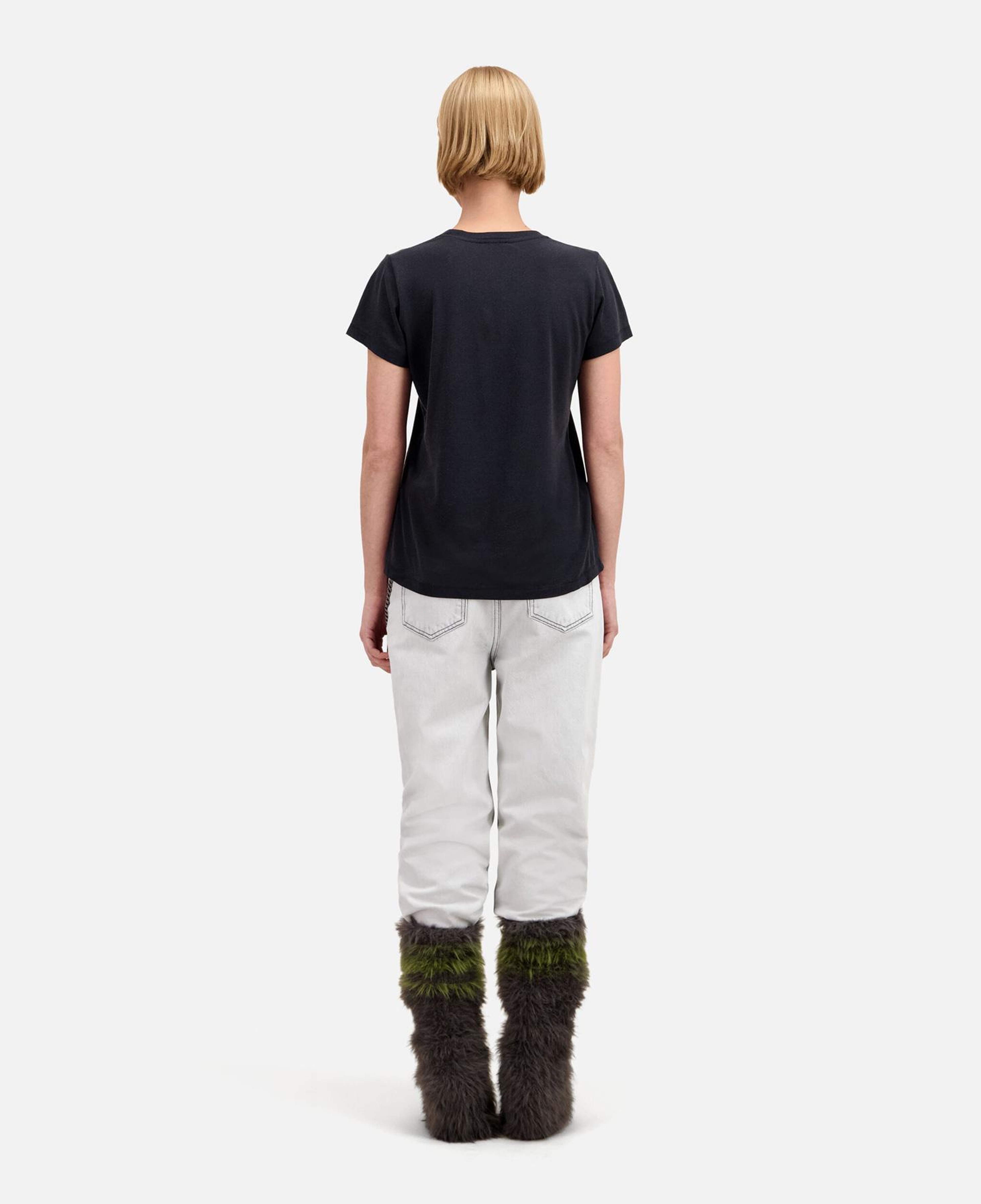 The Kooples Kadın Bisiklet Yaka Baskılı Siyah T-Shirt