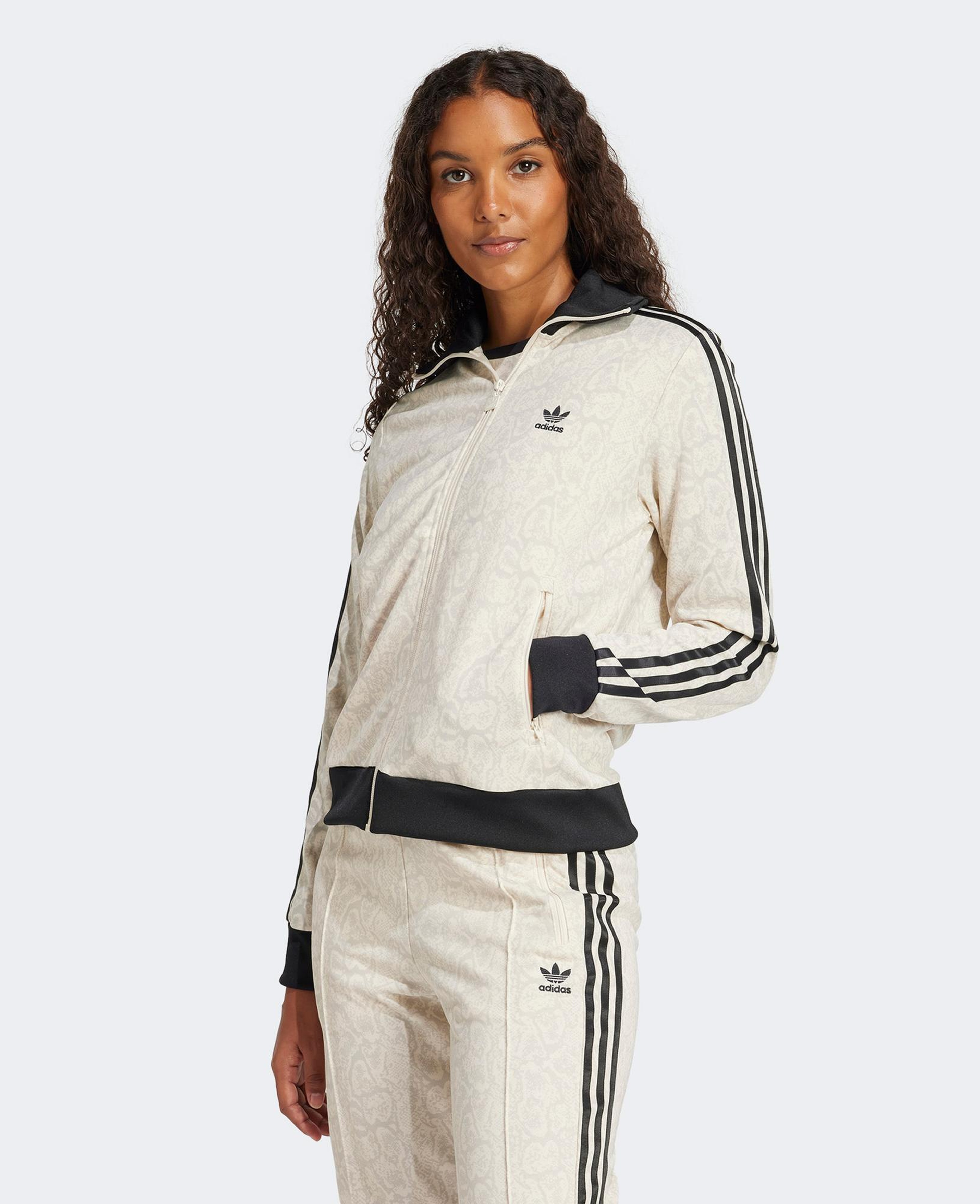 Adidas Snake Kadın Beyaz Eşofman Üstü