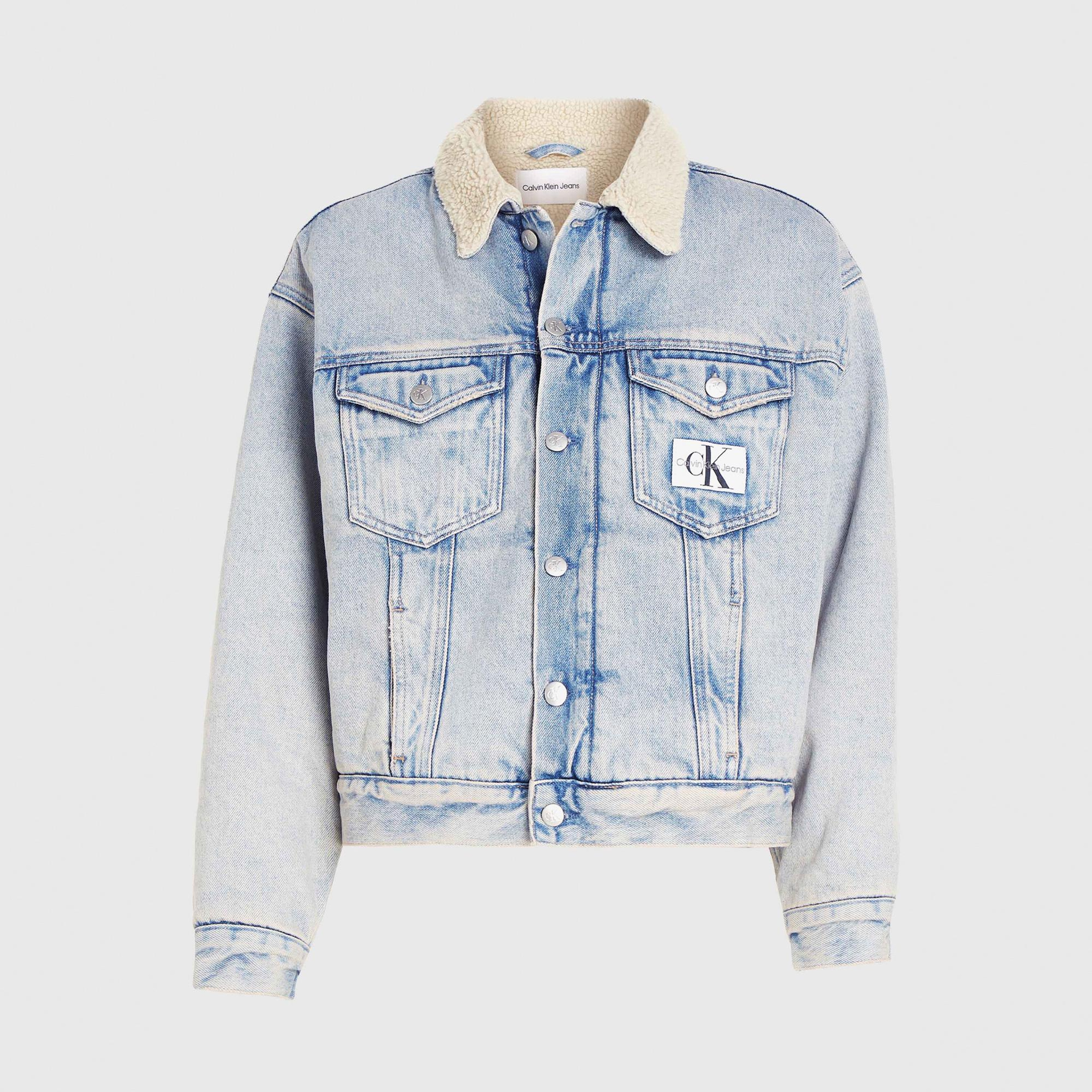 Calvin Klein Jeans Sherpa Denim Kadın Mavi Mont