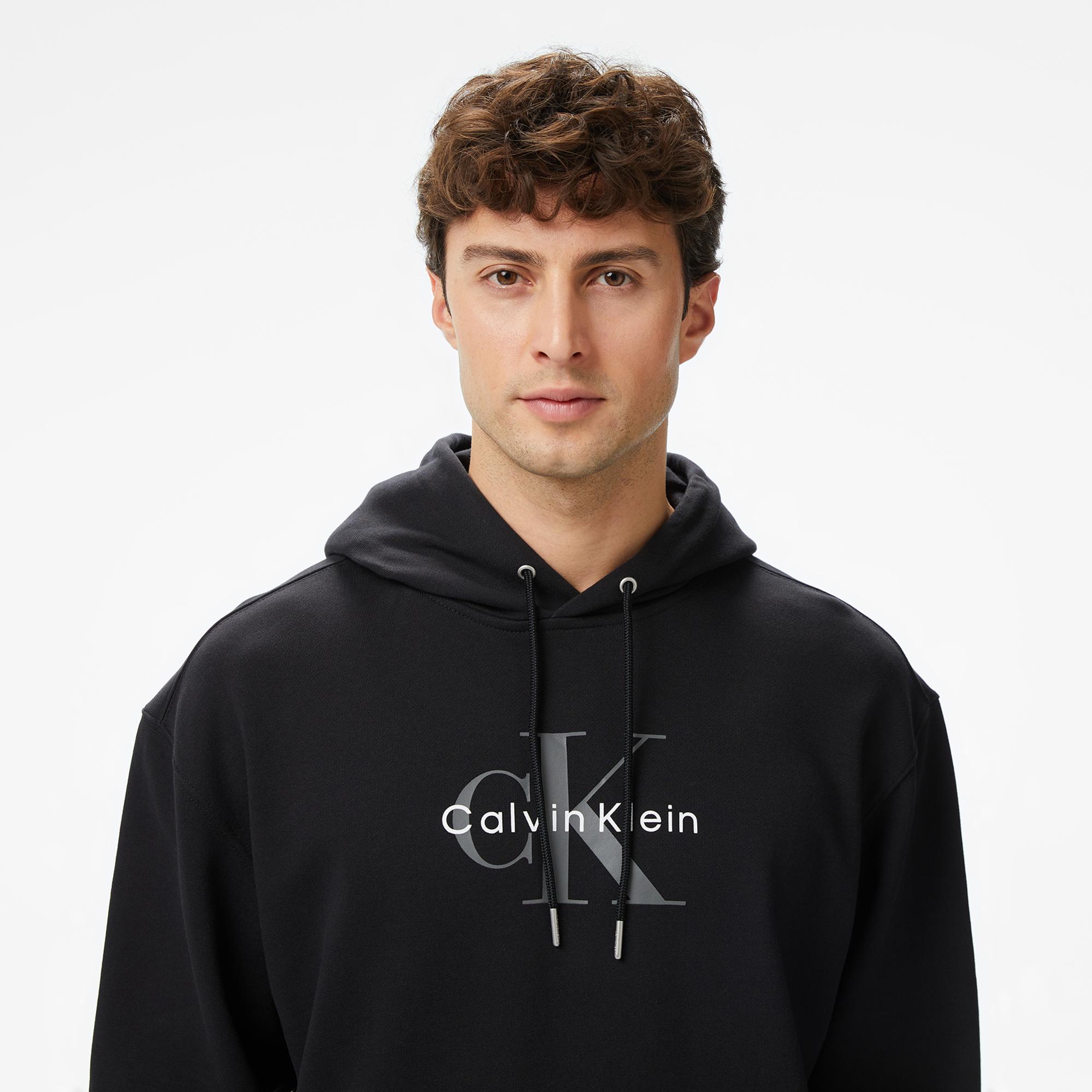 Calvin Klein Monologo Terry Erkek Siyah Sweatshirt