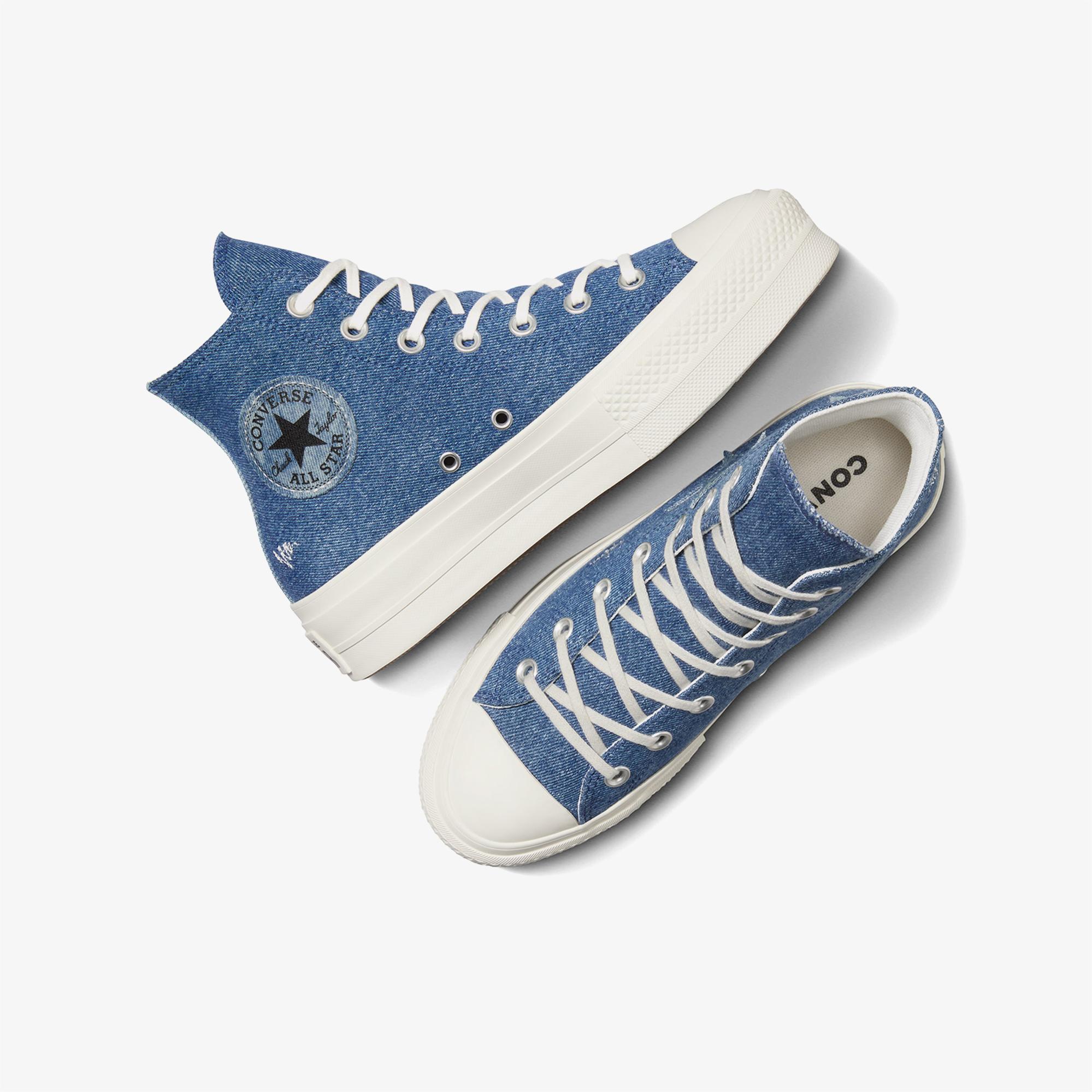Converse Chuck Taylor All Star Lift Kadın Lacivert Denim Platform Sneaker