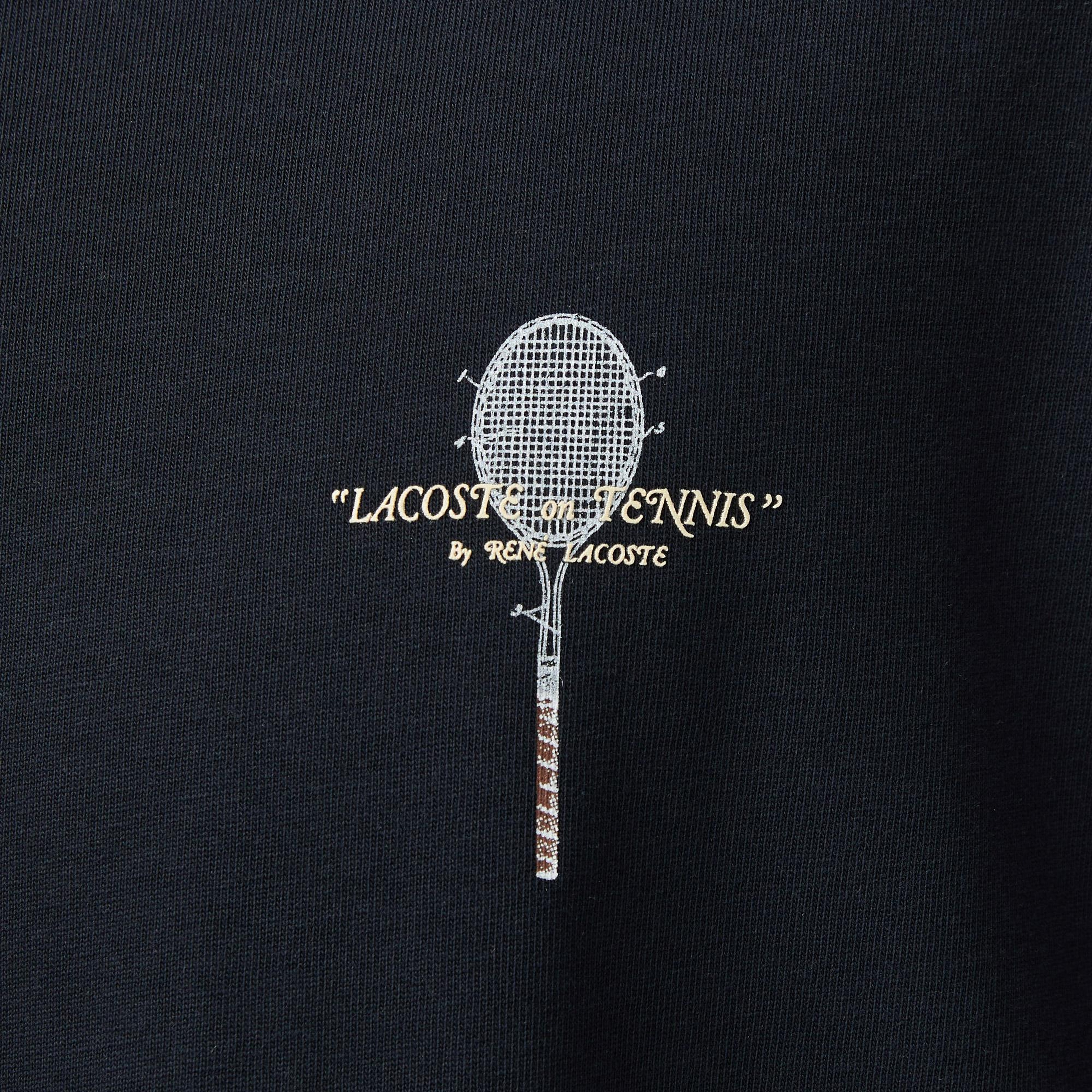 Lacoste Erkek Loose Fit Bisiklet Yaka Siyah T-Shirt