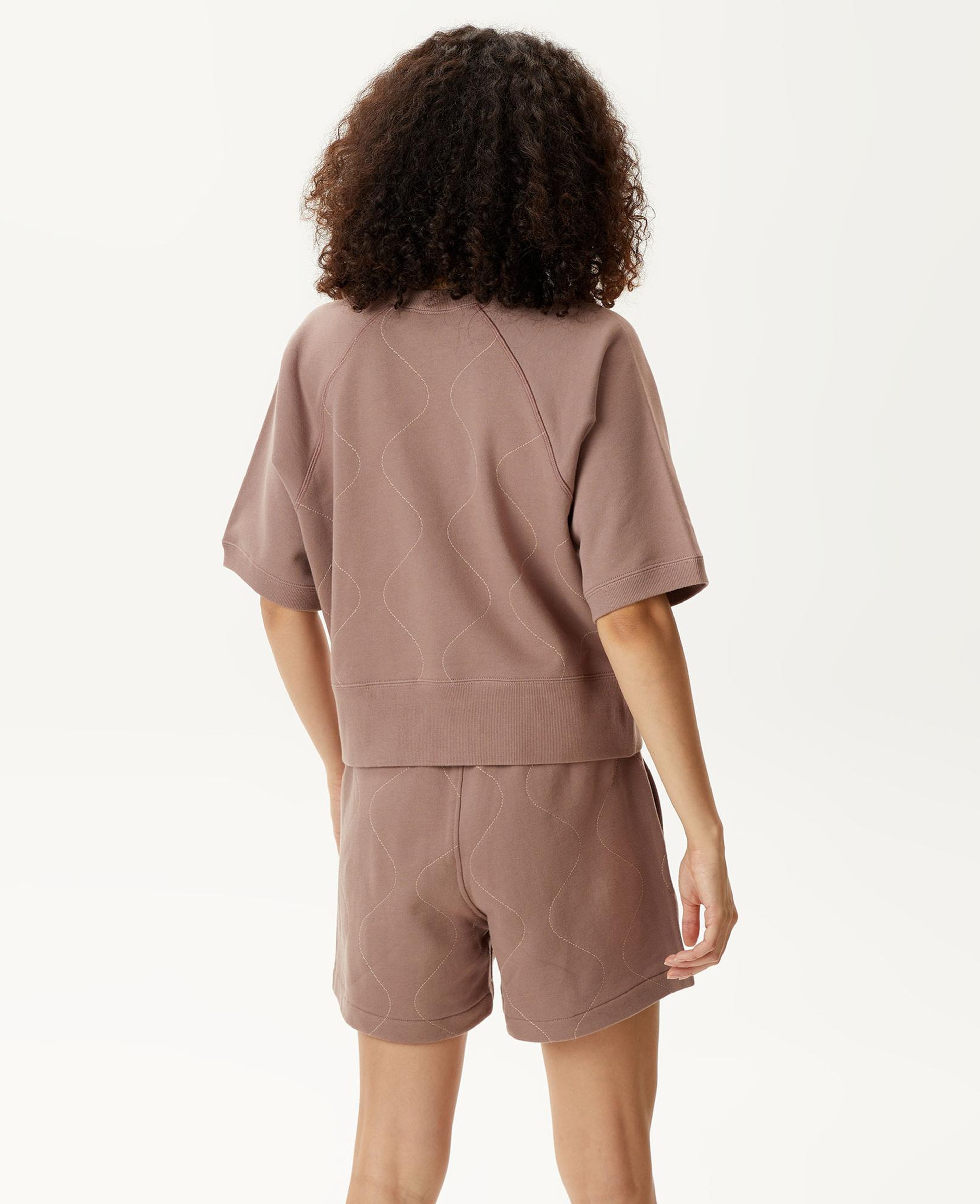 Alpha Industries Kısa Kollu Quilted Kadın Mor Sweatshirt