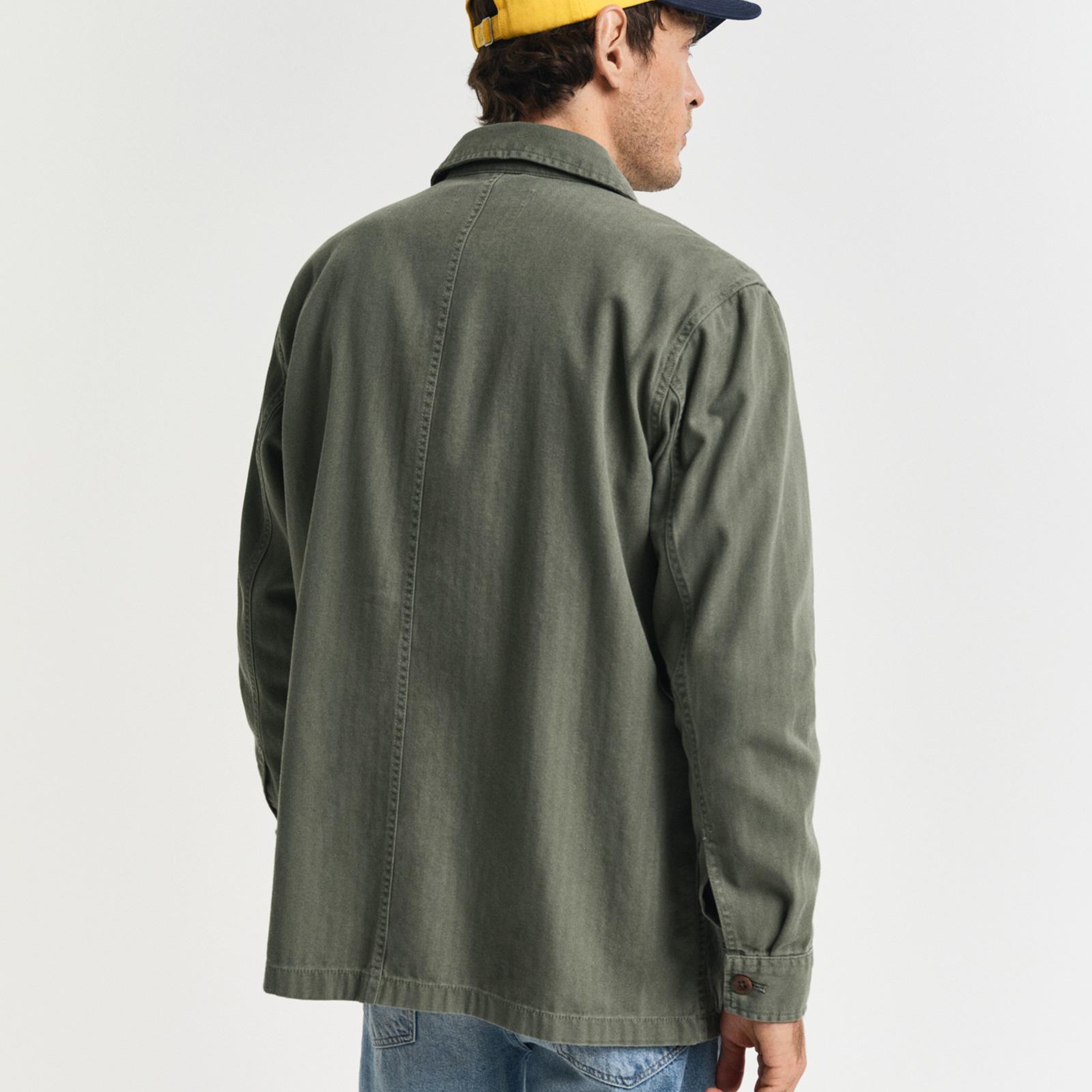 GANT Erkek Yeşil Regular Fit Klasik Yaka Gömlek