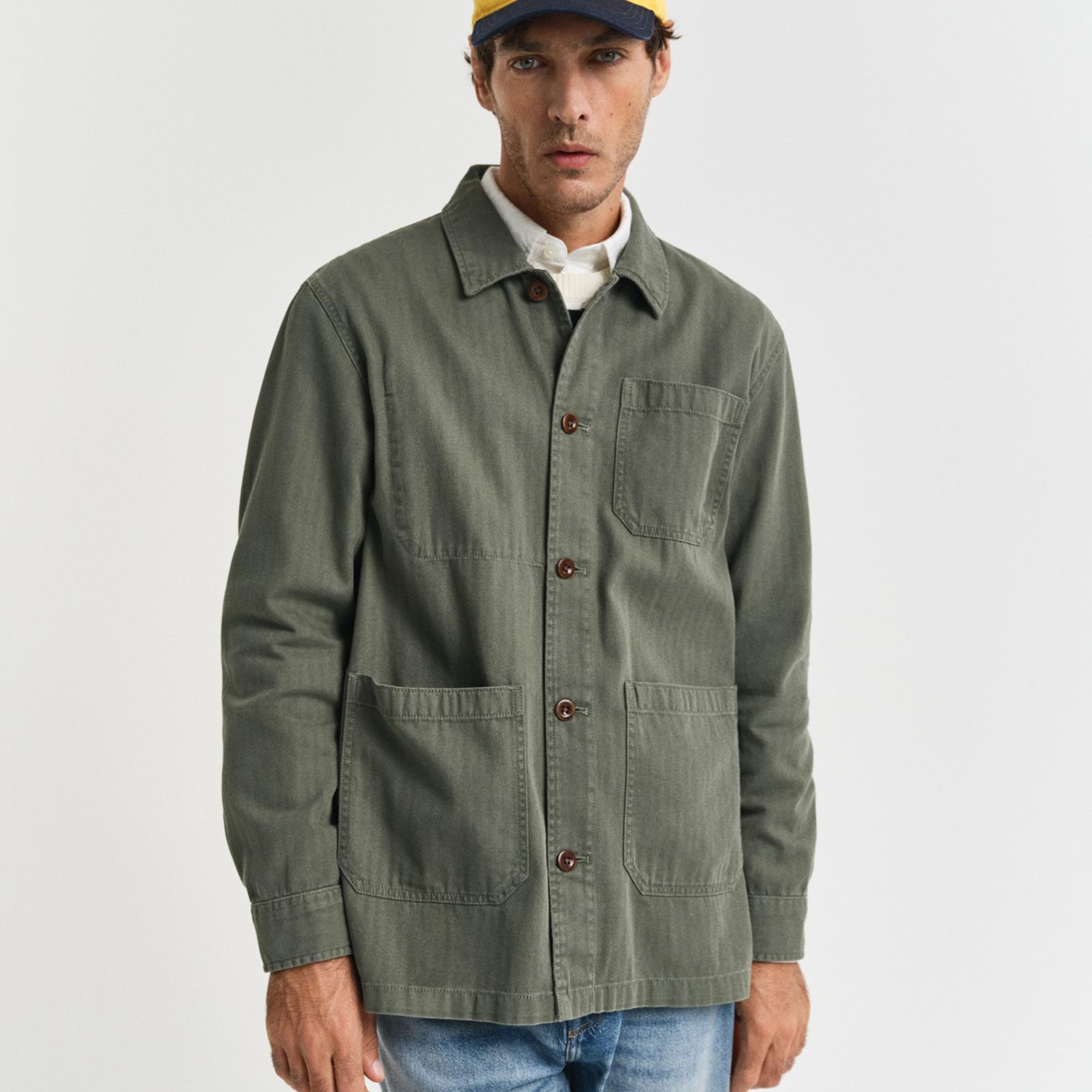 GANT Erkek Yeşil Regular Fit Klasik Yaka Gömlek