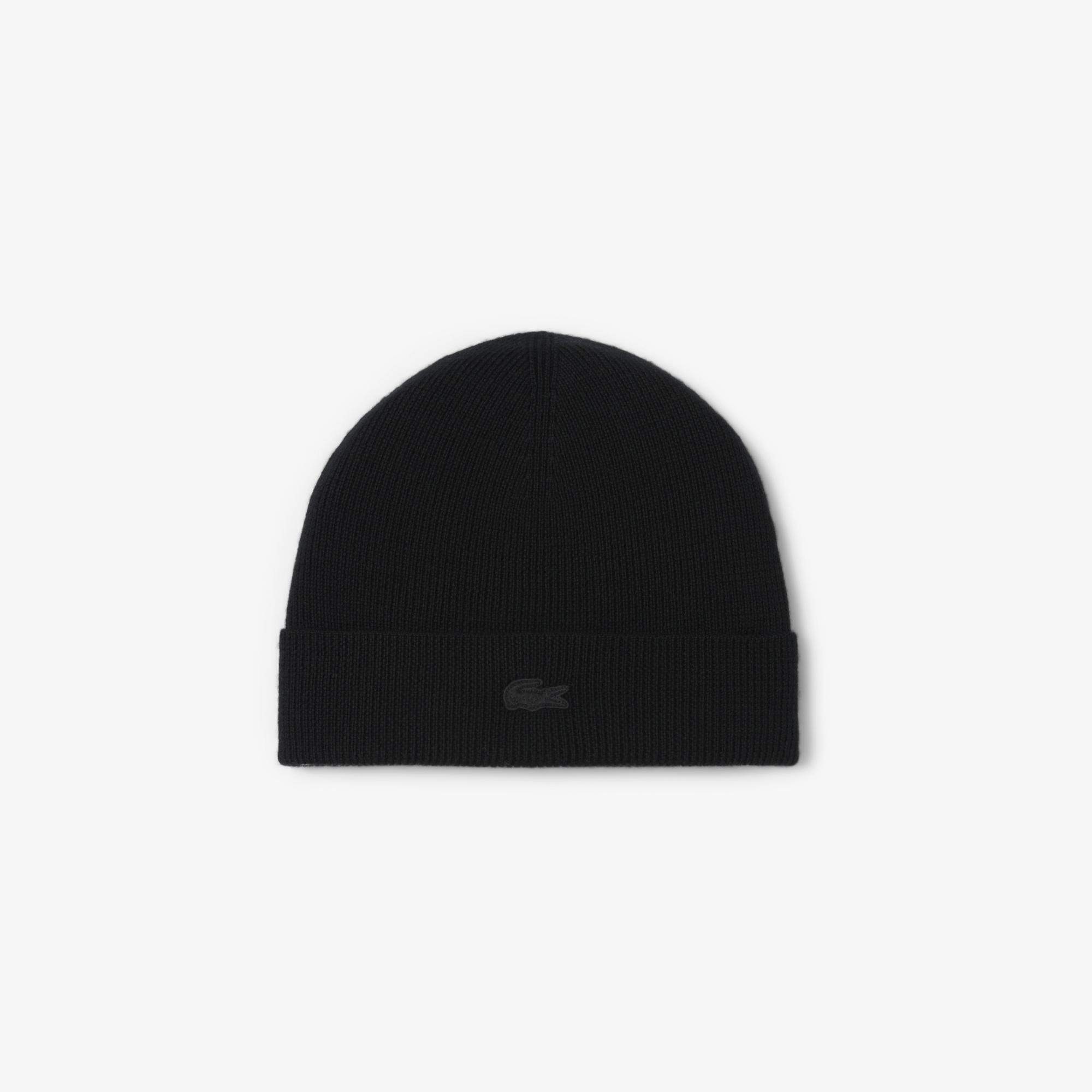 Lacoste Ribbed Cuff Wool Beanie