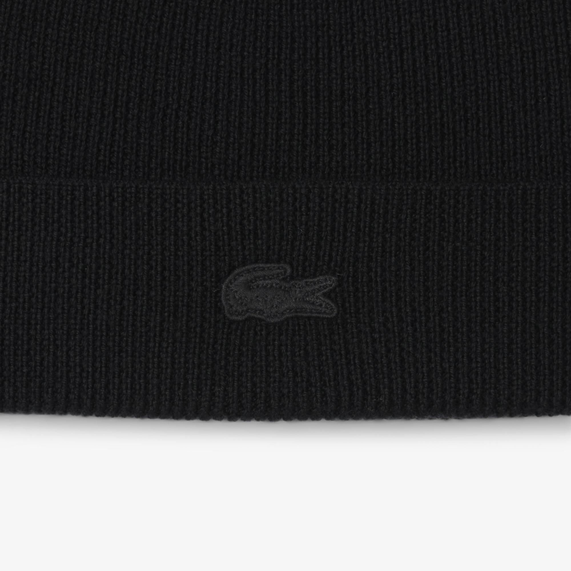 Lacoste Ribbed Cuff Wool Beanie