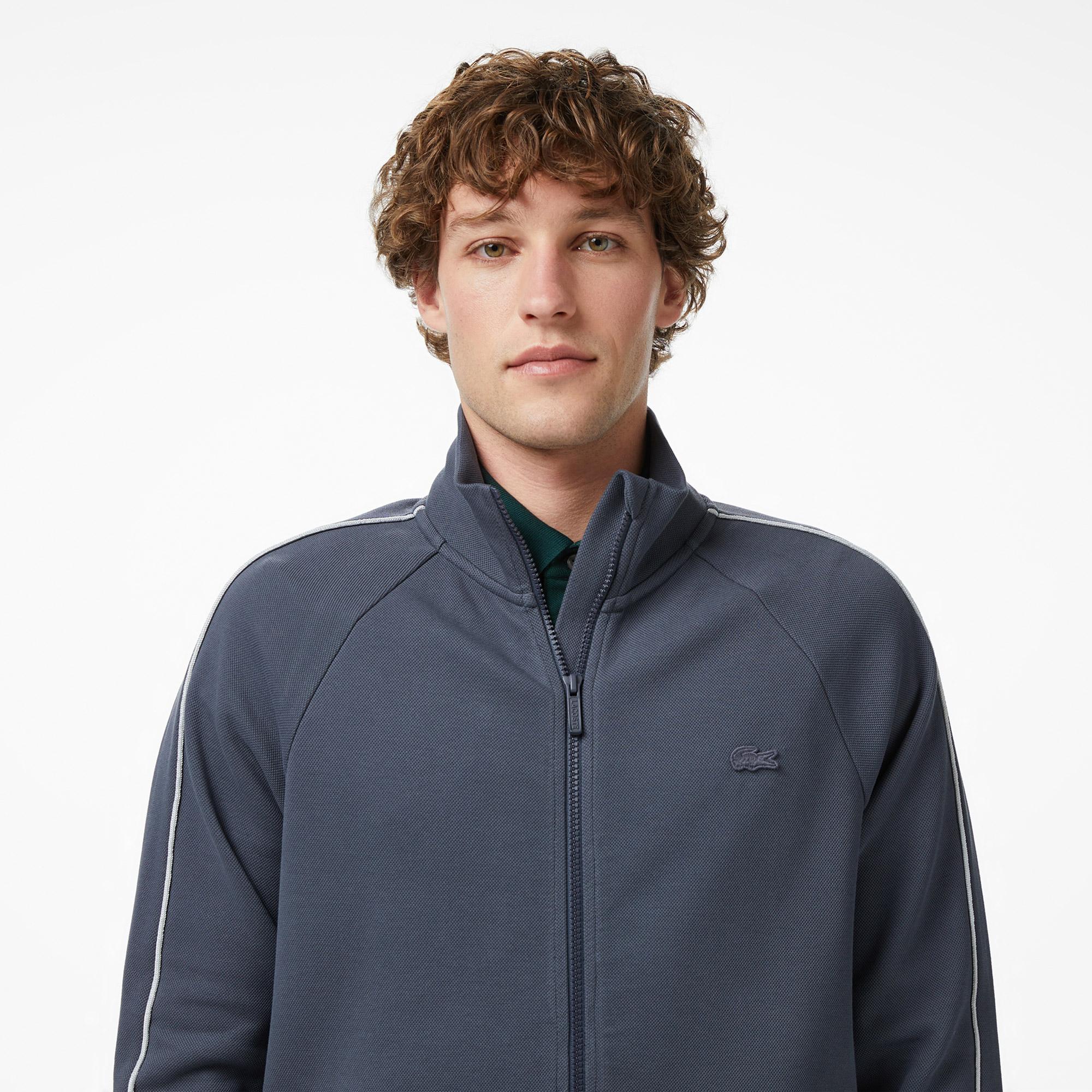 Lacoste Erkek Regular Fit Dik Yaka Koyu Gri Sweatshirt