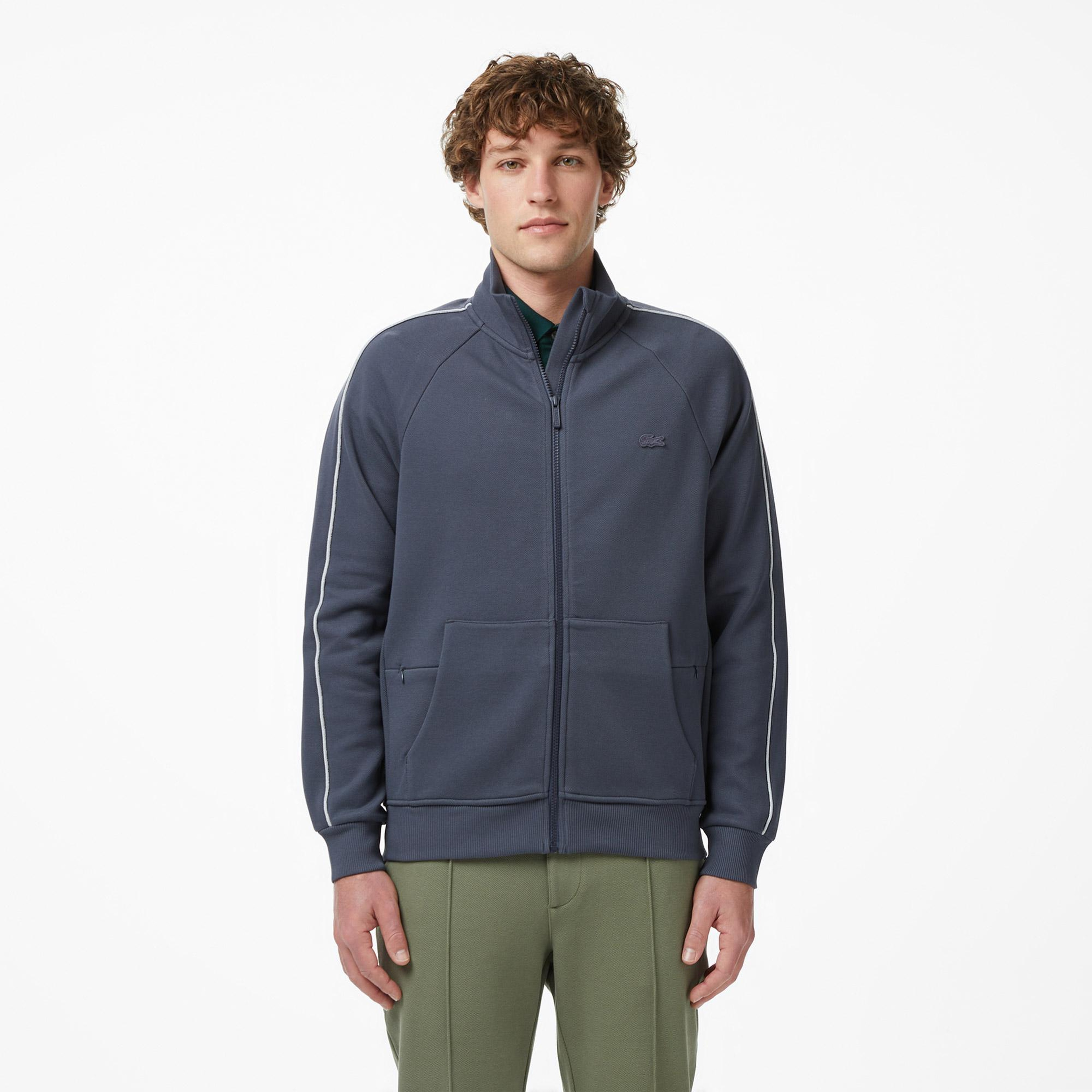 Lacoste Erkek Regular Fit Dik Yaka Koyu Gri Sweatshirt