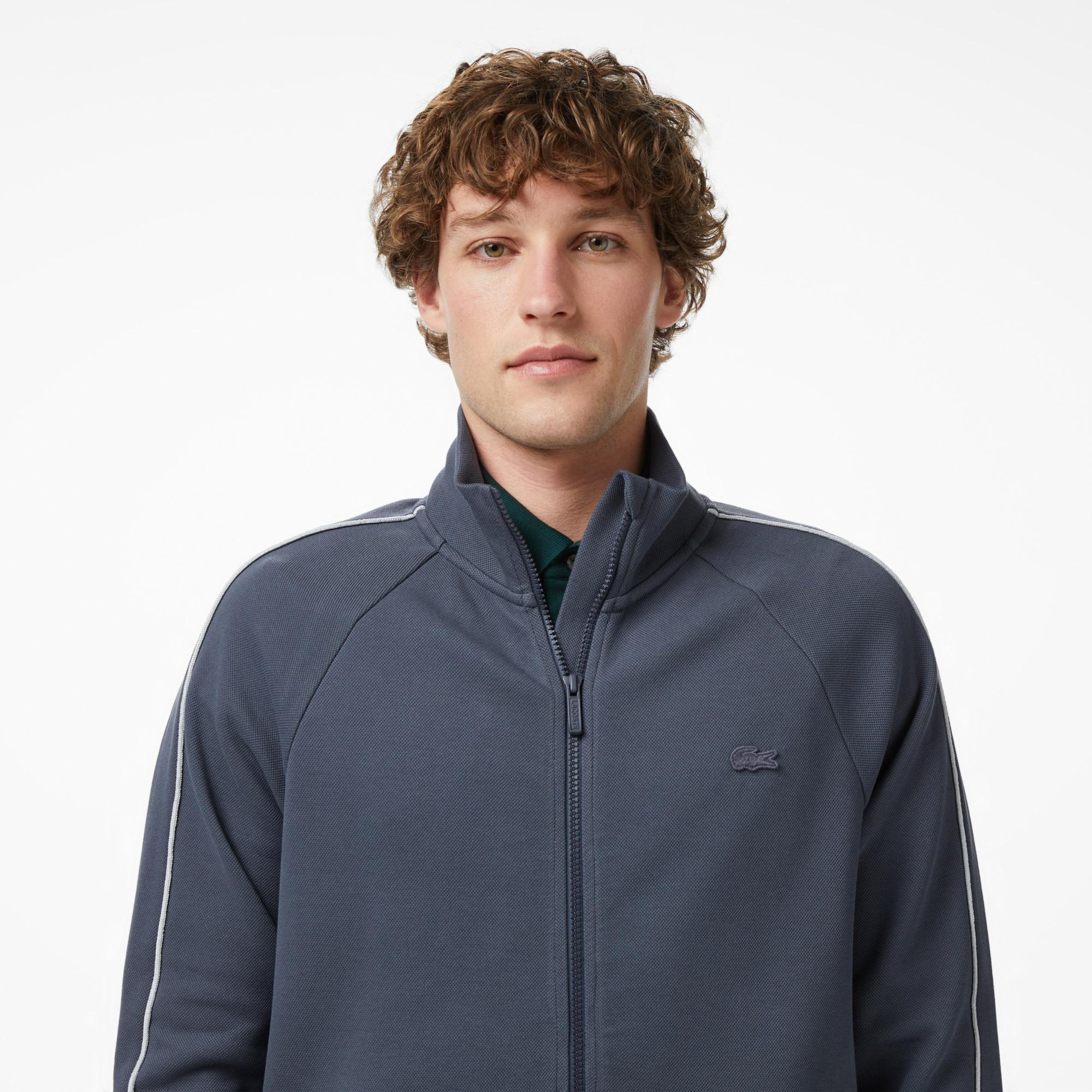 Lacoste Erkek Regular Fit Dik Yaka Koyu Gri Sweatshirt