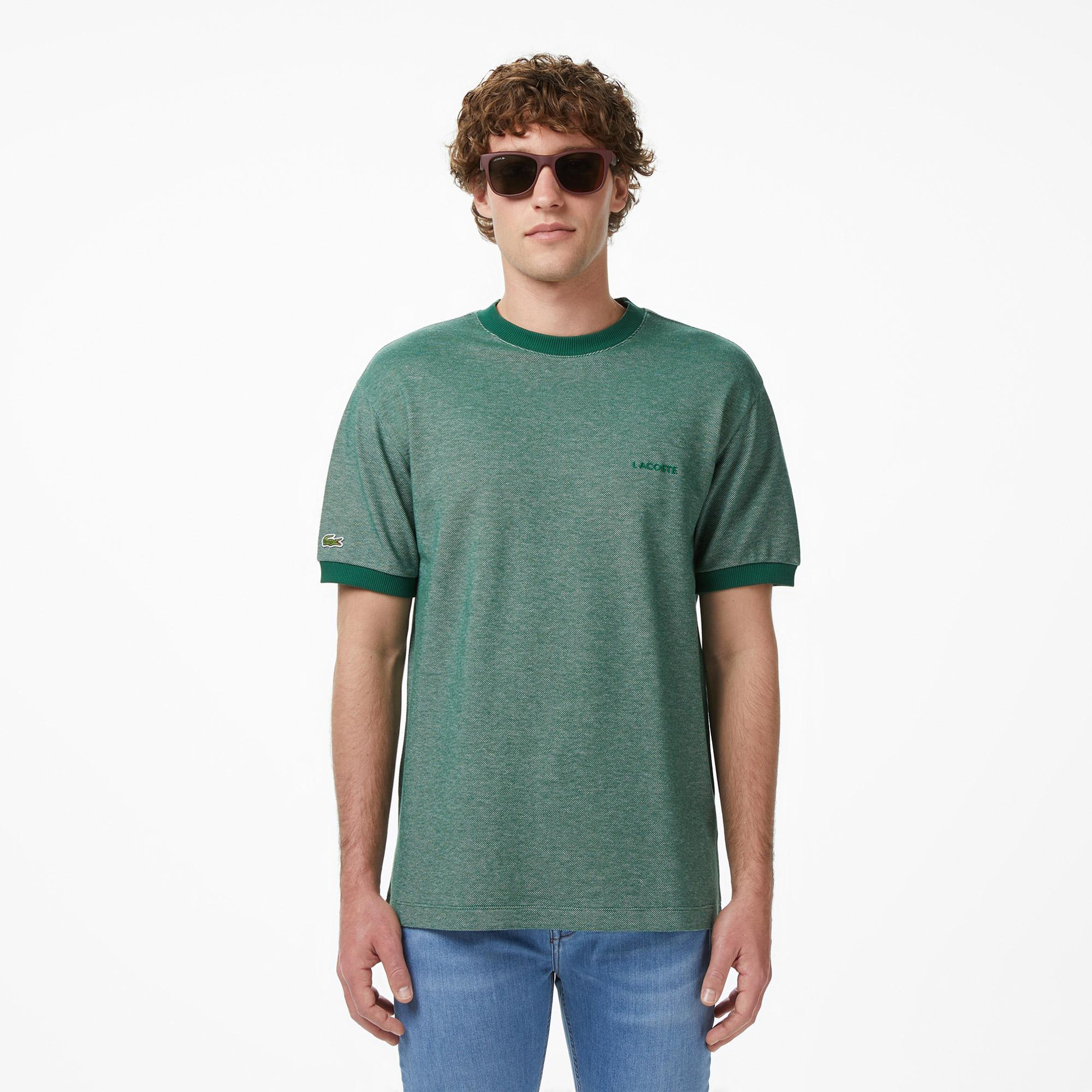 Lacoste Erkek Relaxed Fit Bisiklet Yaka Koyu Yeşil T-Shirt