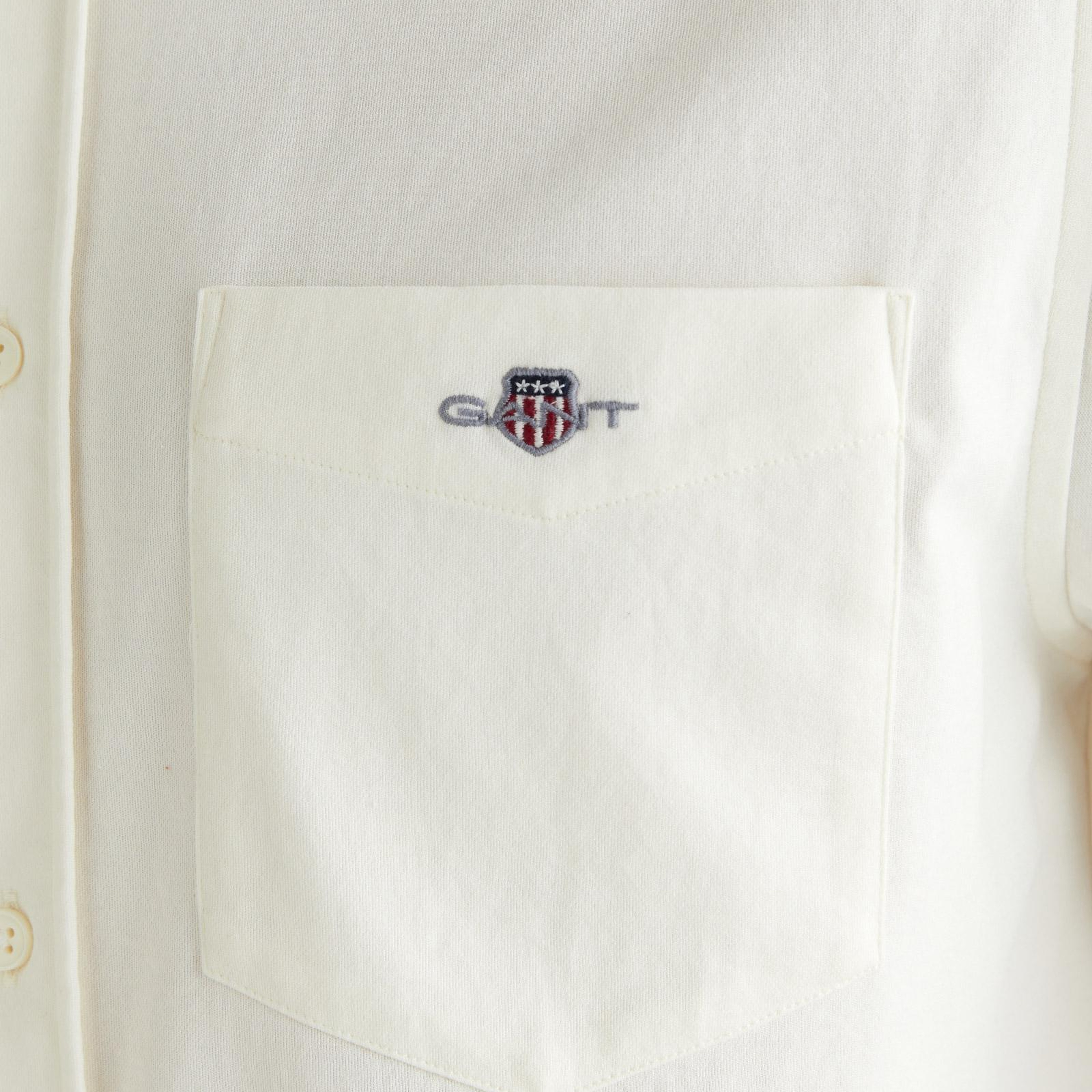 Gant Erkek Krem Regular Fit Düğmeli Yaka Gömlek