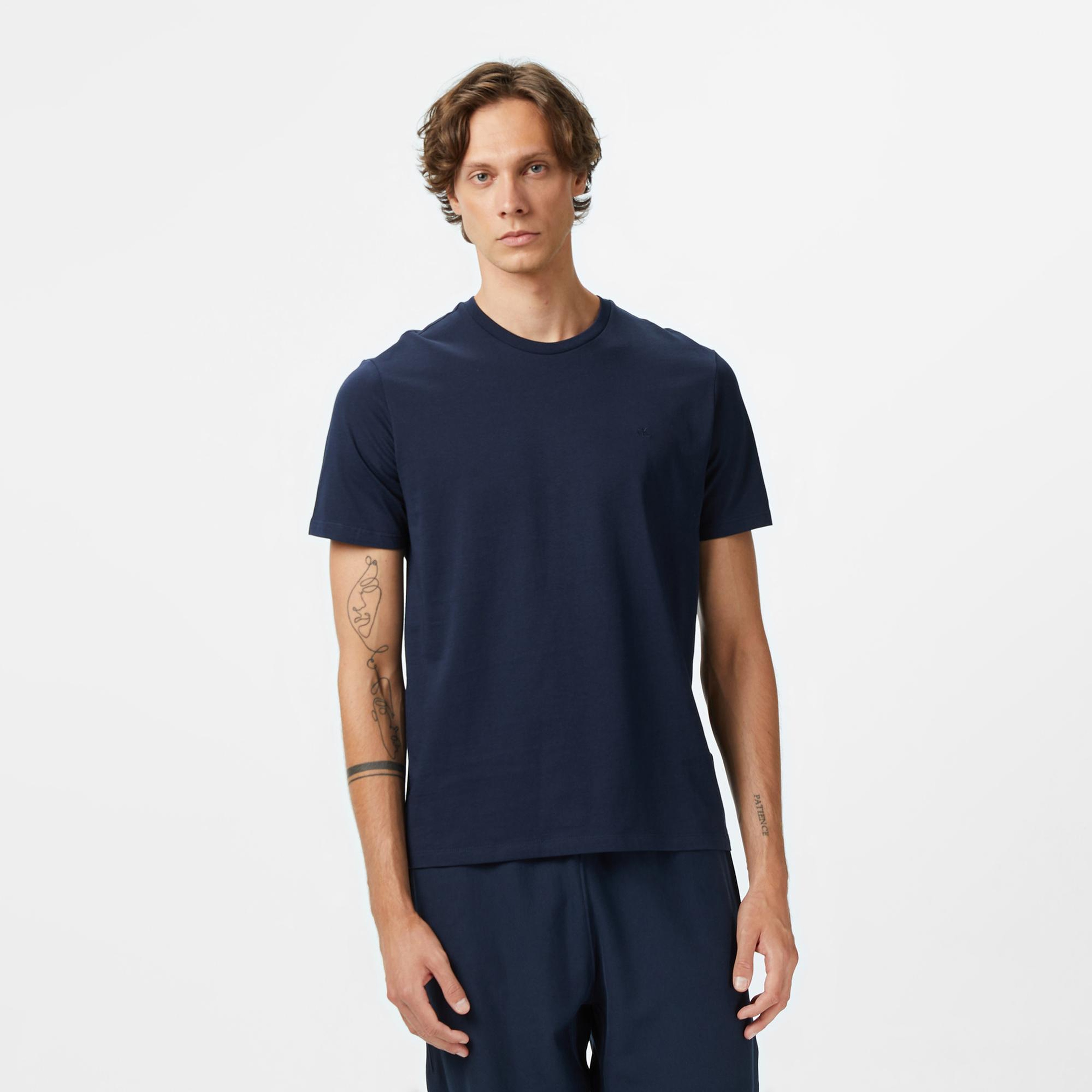 Calvin Klein Smooth Solid Erkek Lacivert T-Shirt