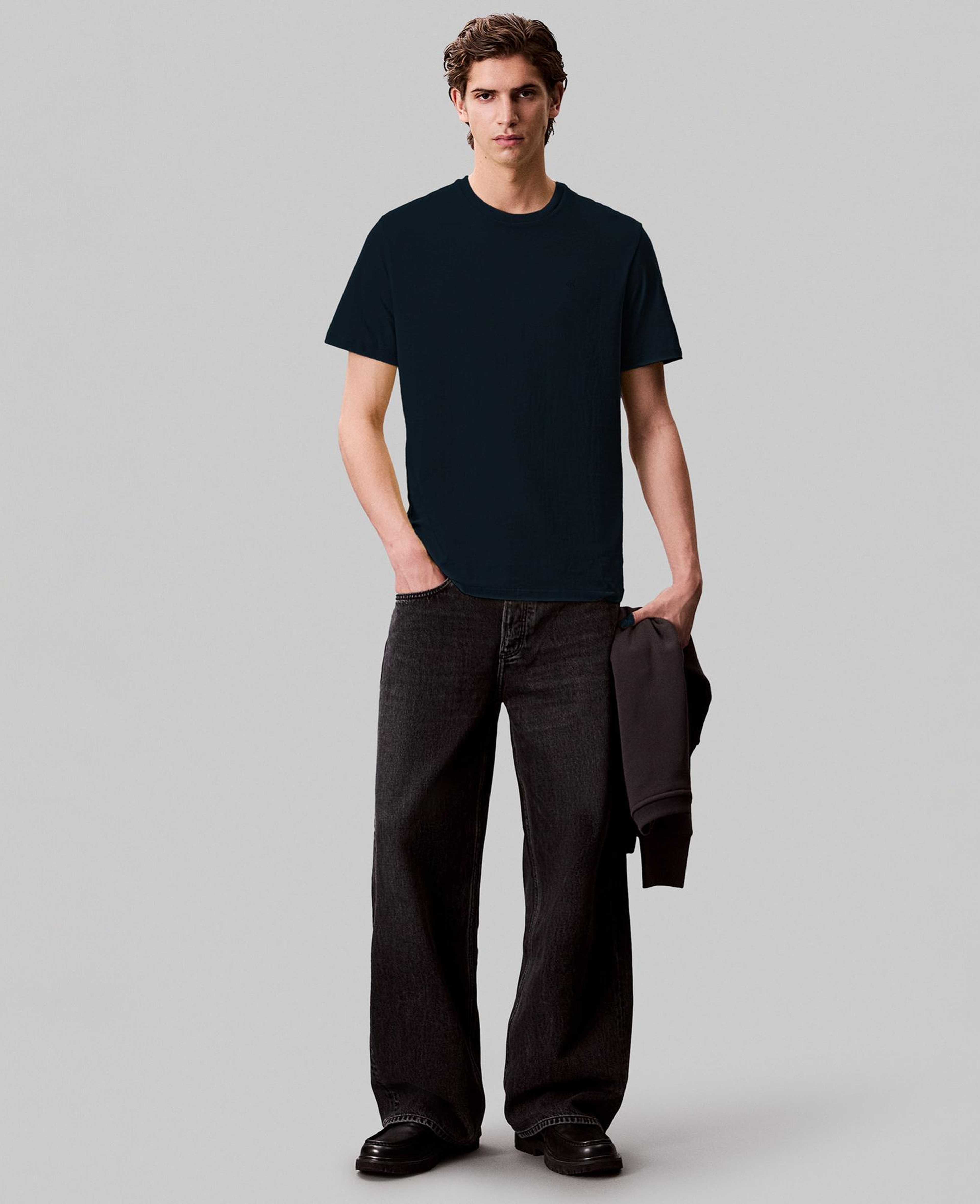 Calvin Klein Smooth Solid Erkek Lacivert T-Shirt