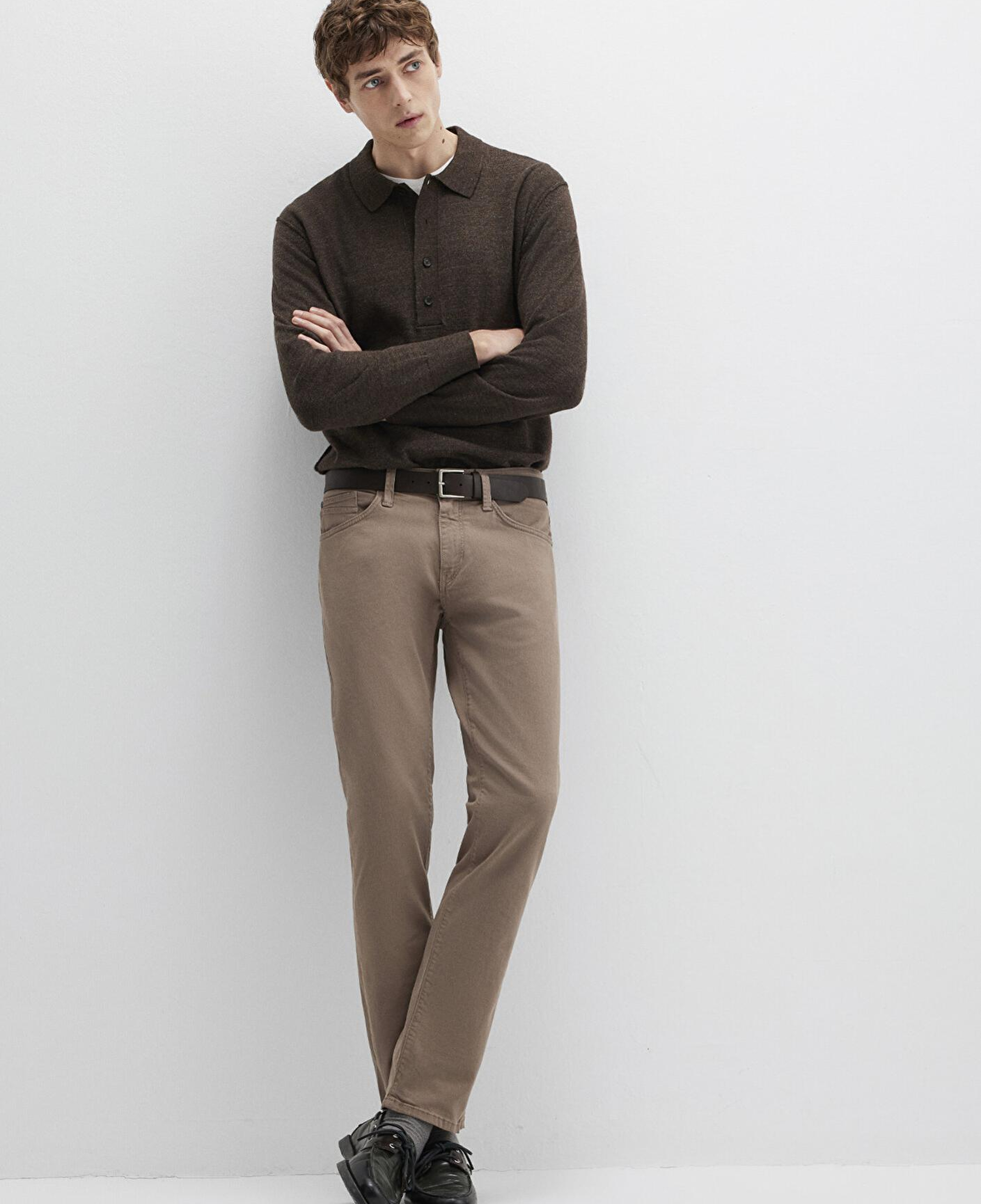 Mavi Marcus Kahverengi Comfort Gabardin Pantolon 0035189452