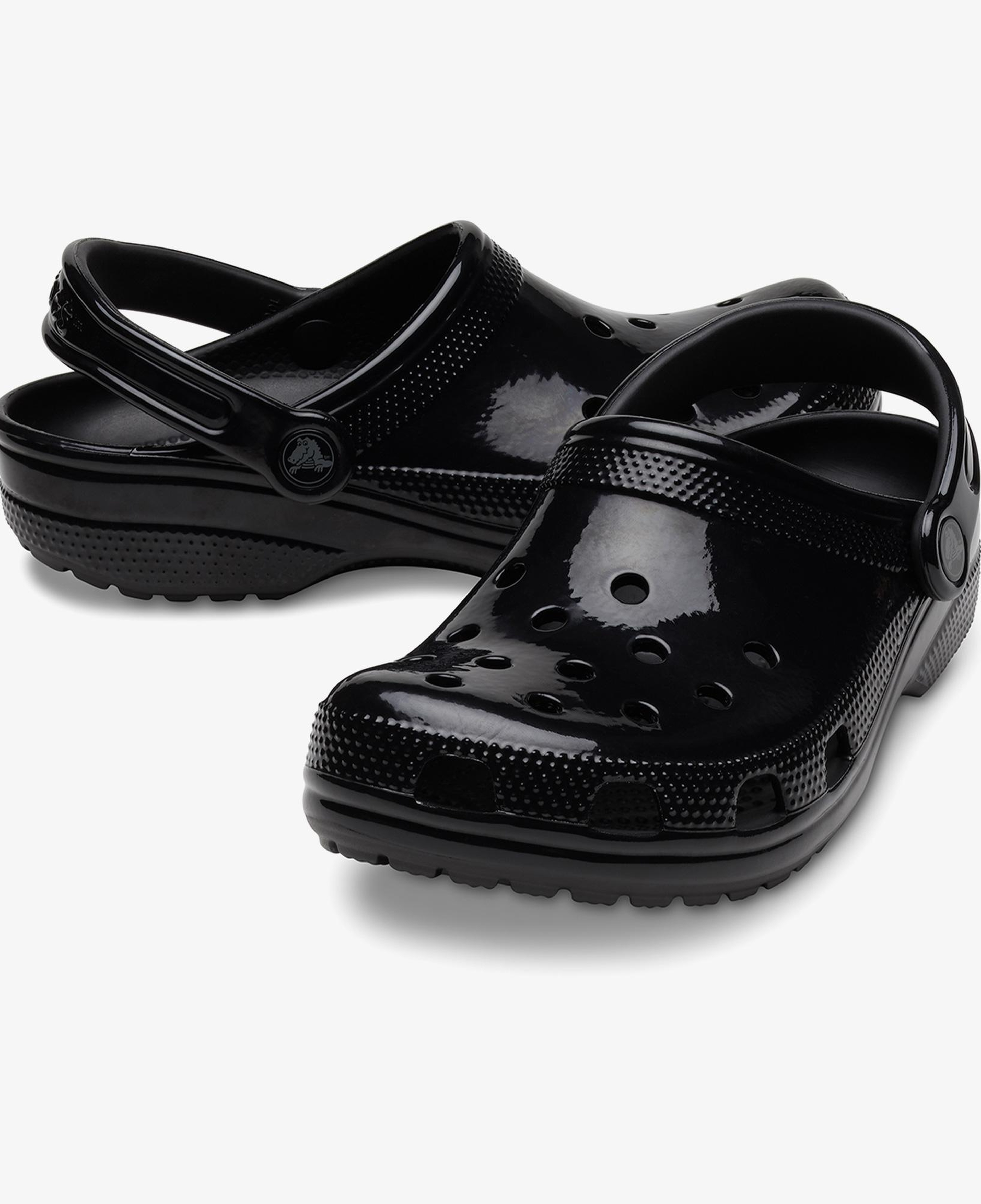 Crocs Classic High Shine Kadın Siyah Terlik