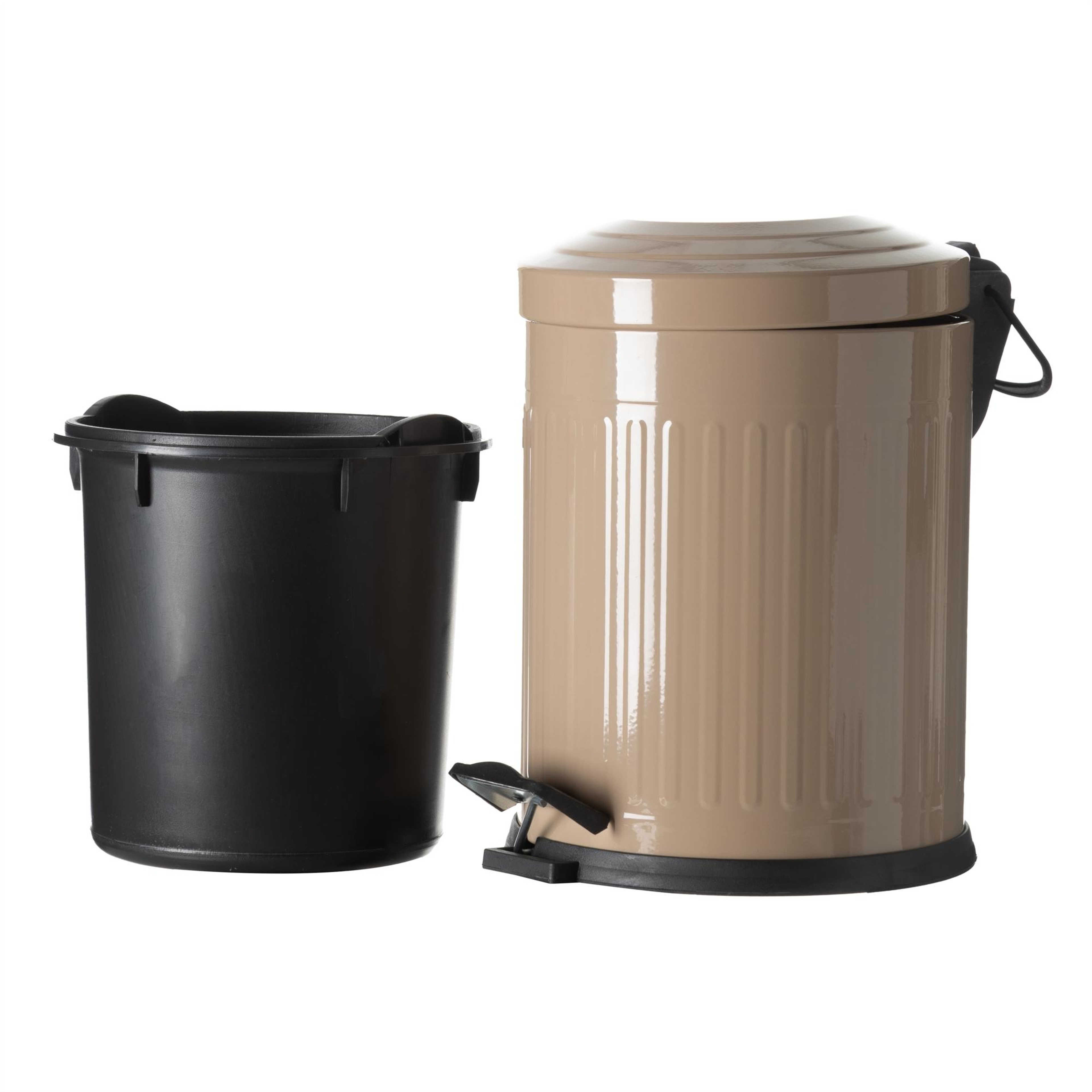 5LT PEDALLI VINTAGE ÇÖP KOVASI BEJ