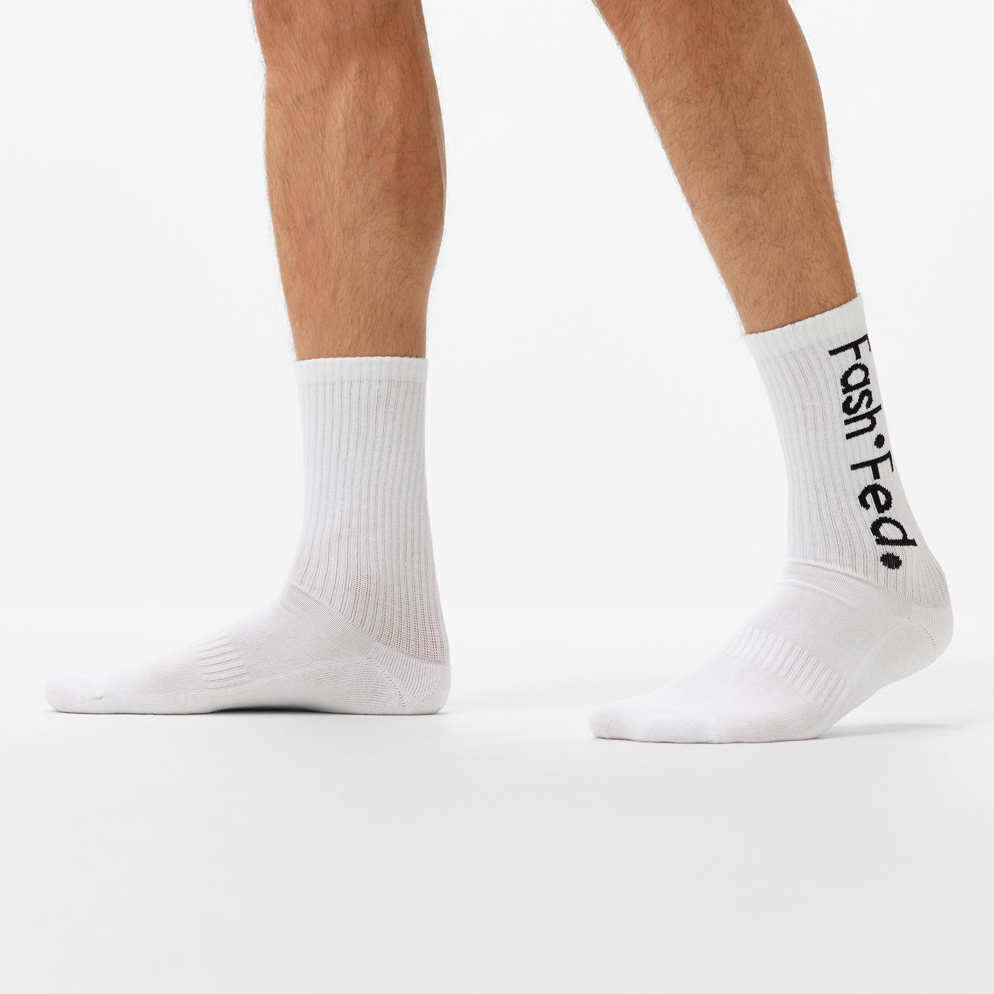 Fashfed Erkek Beyaz Çorap