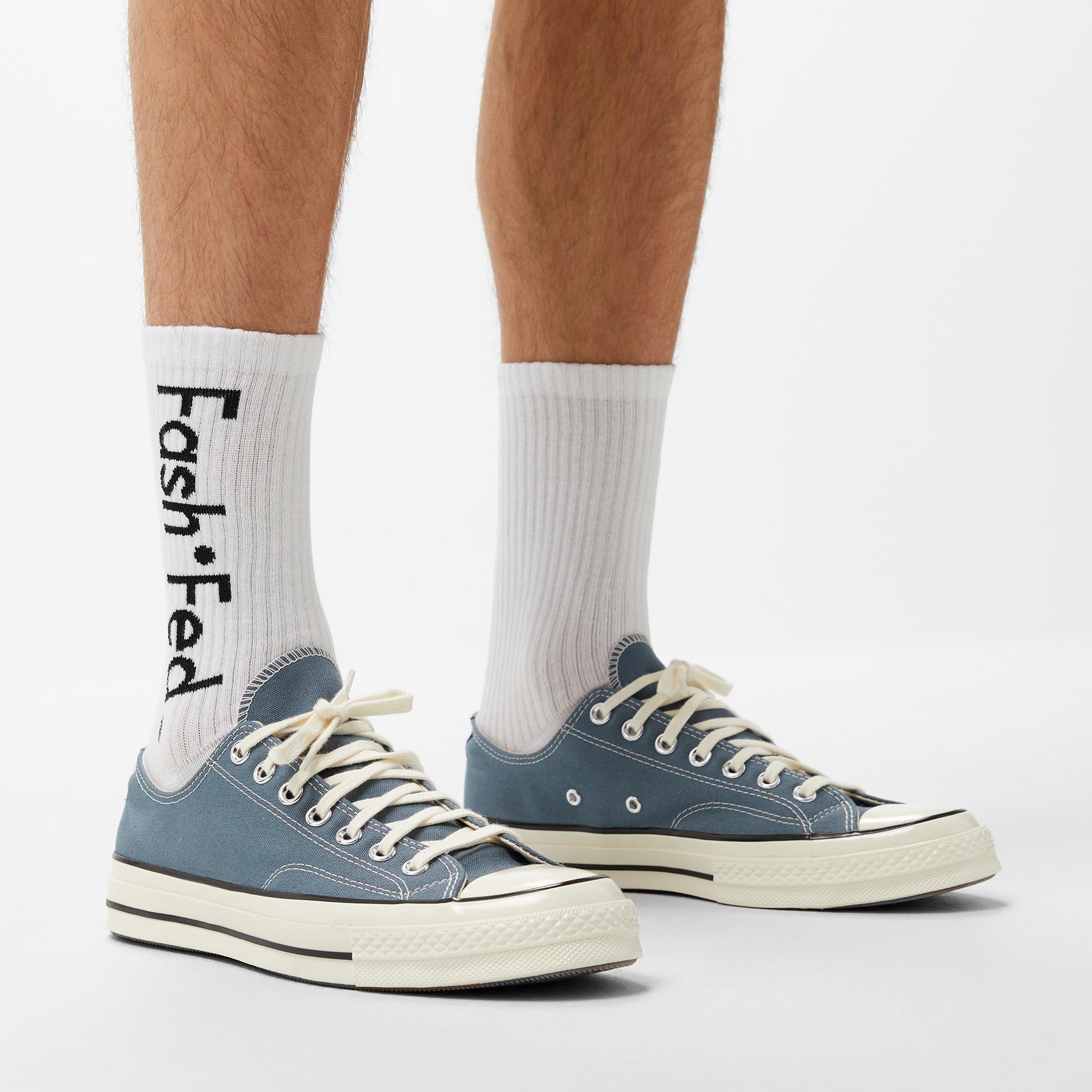 Fashfed Erkek Beyaz Çorap