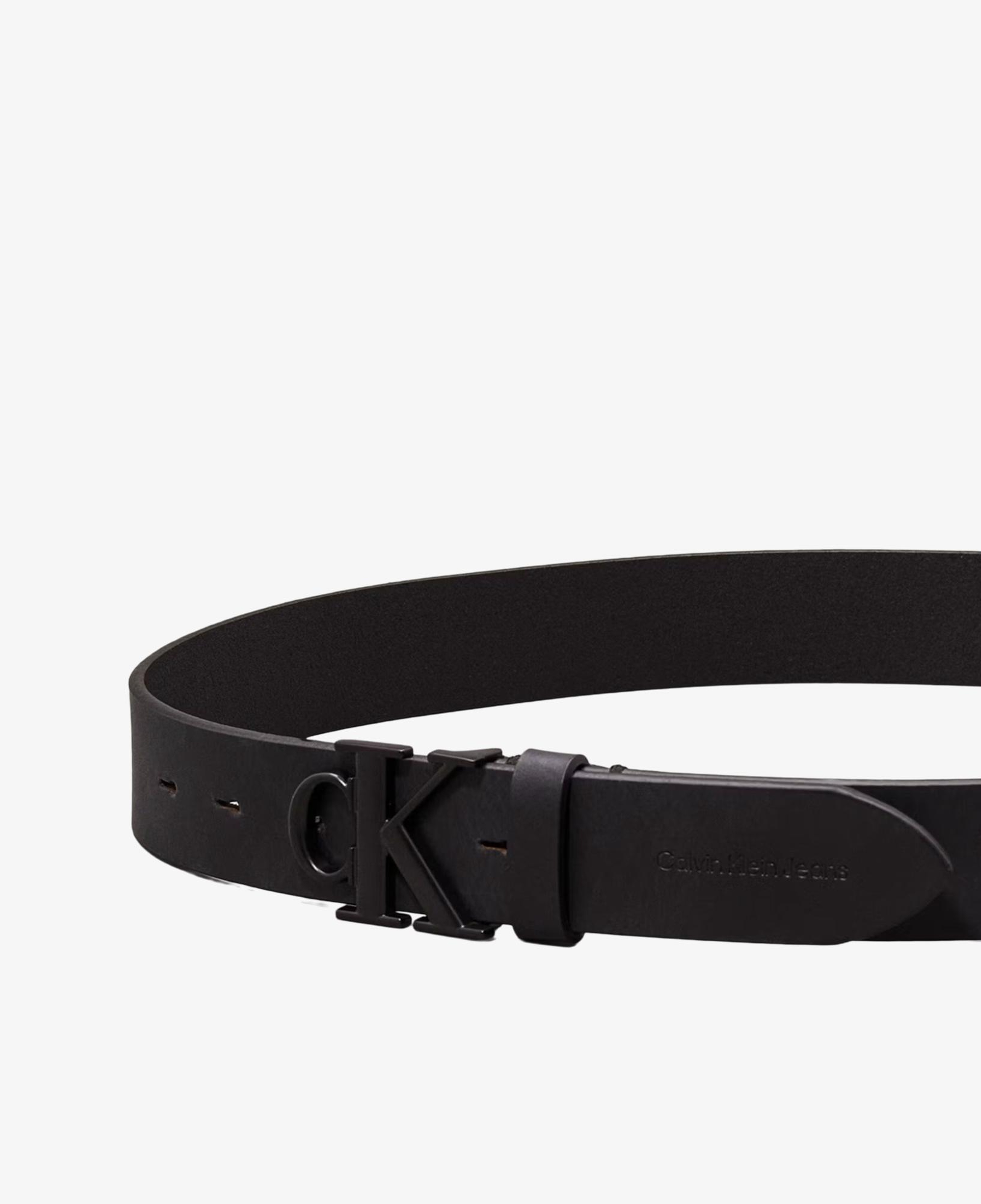 Calvin Klein Monogram Buckle Erkek Siyah Kemer