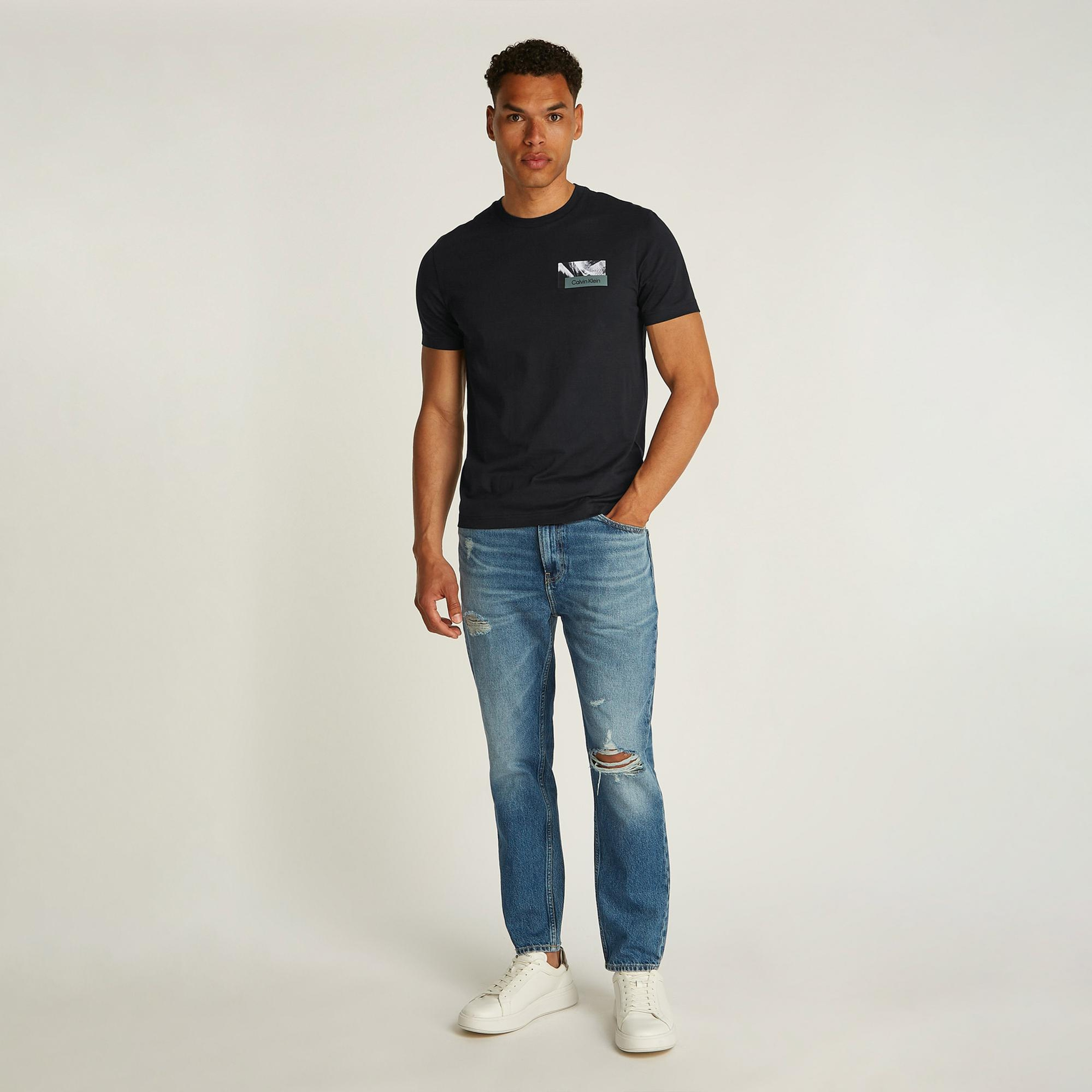 Calvin Klein Ba Logo Graphic Erkek Siyah T-Shirt