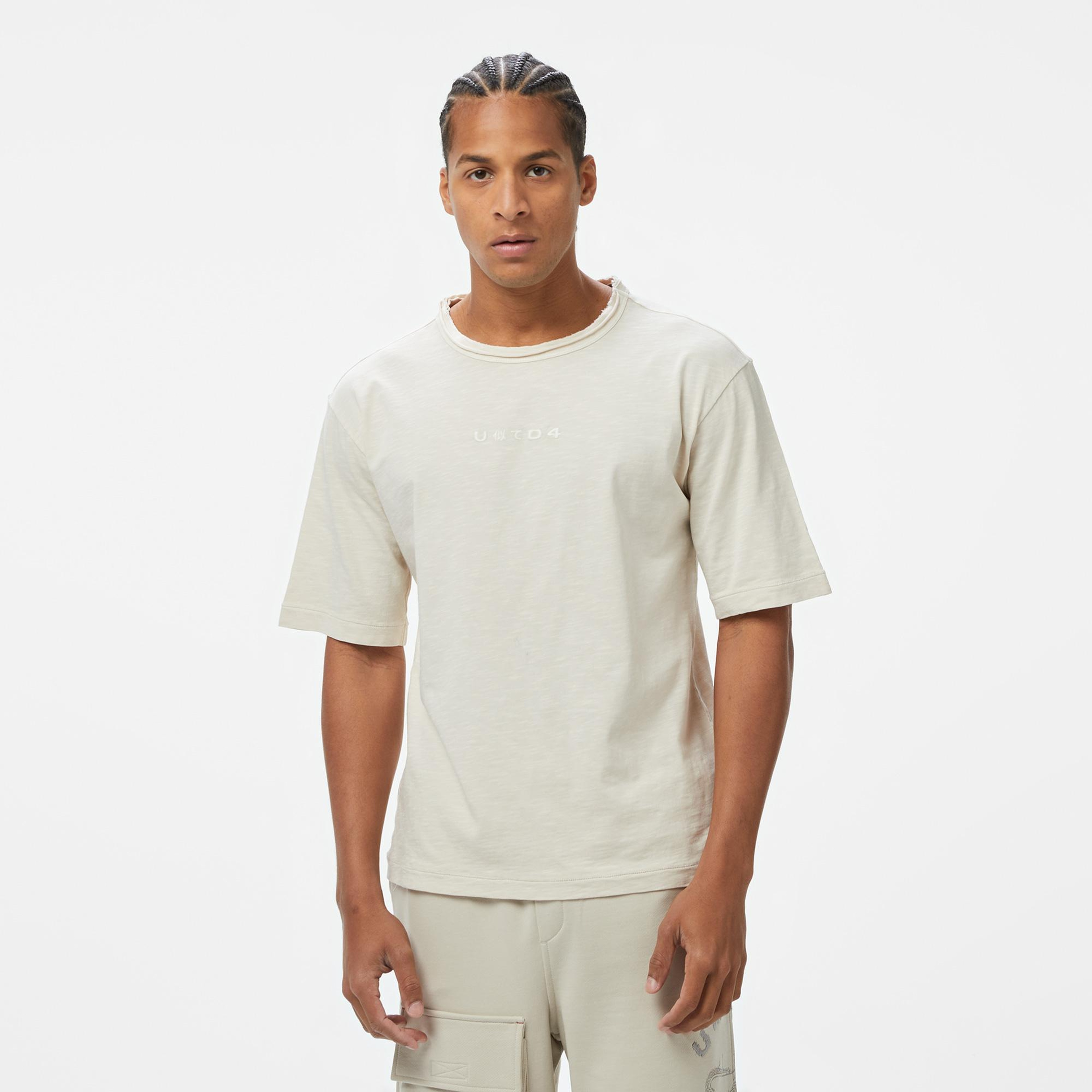 UNITED4 Erkek Krem T-Shirt