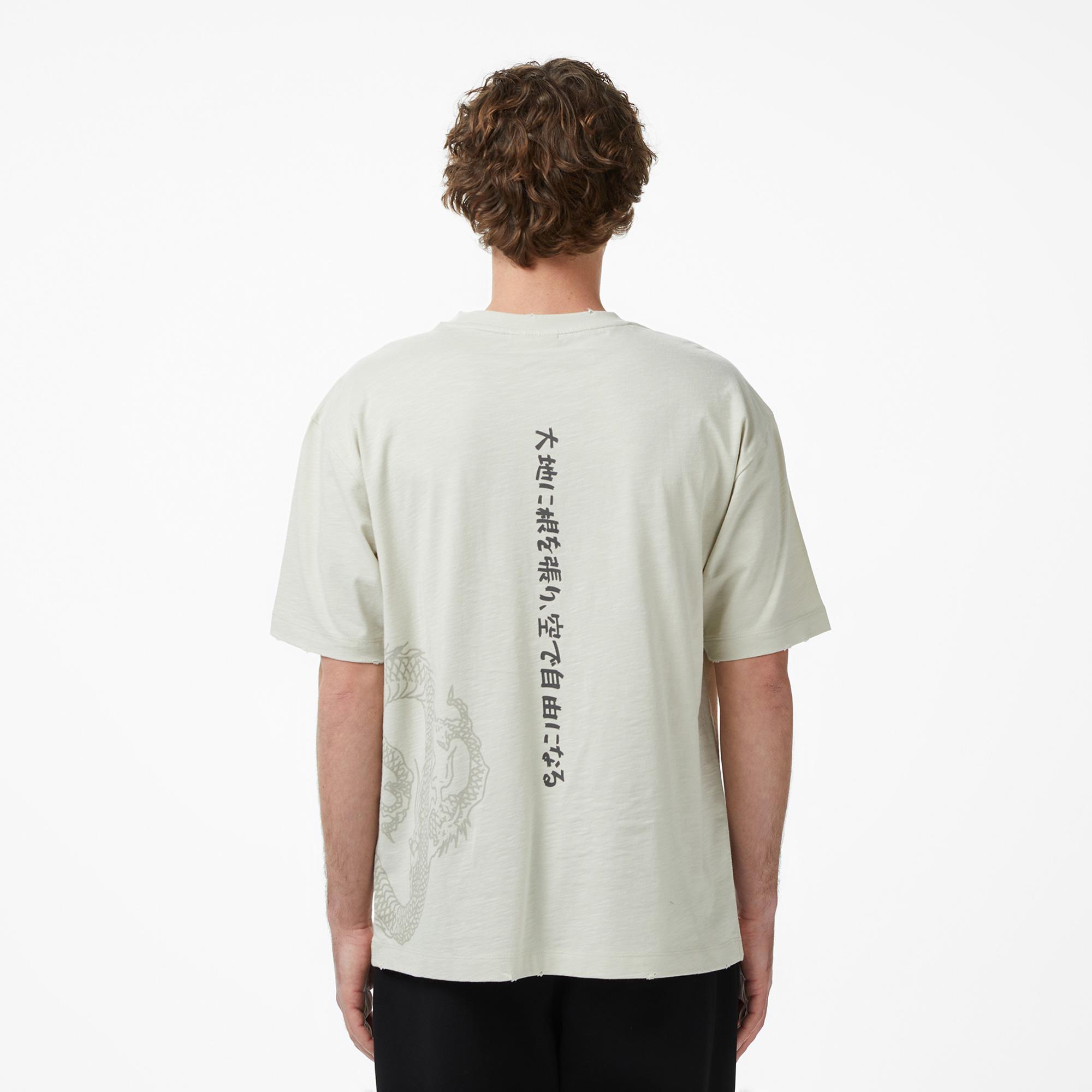 UNITED4 Regular Fit Erkek Krem T-Shirt