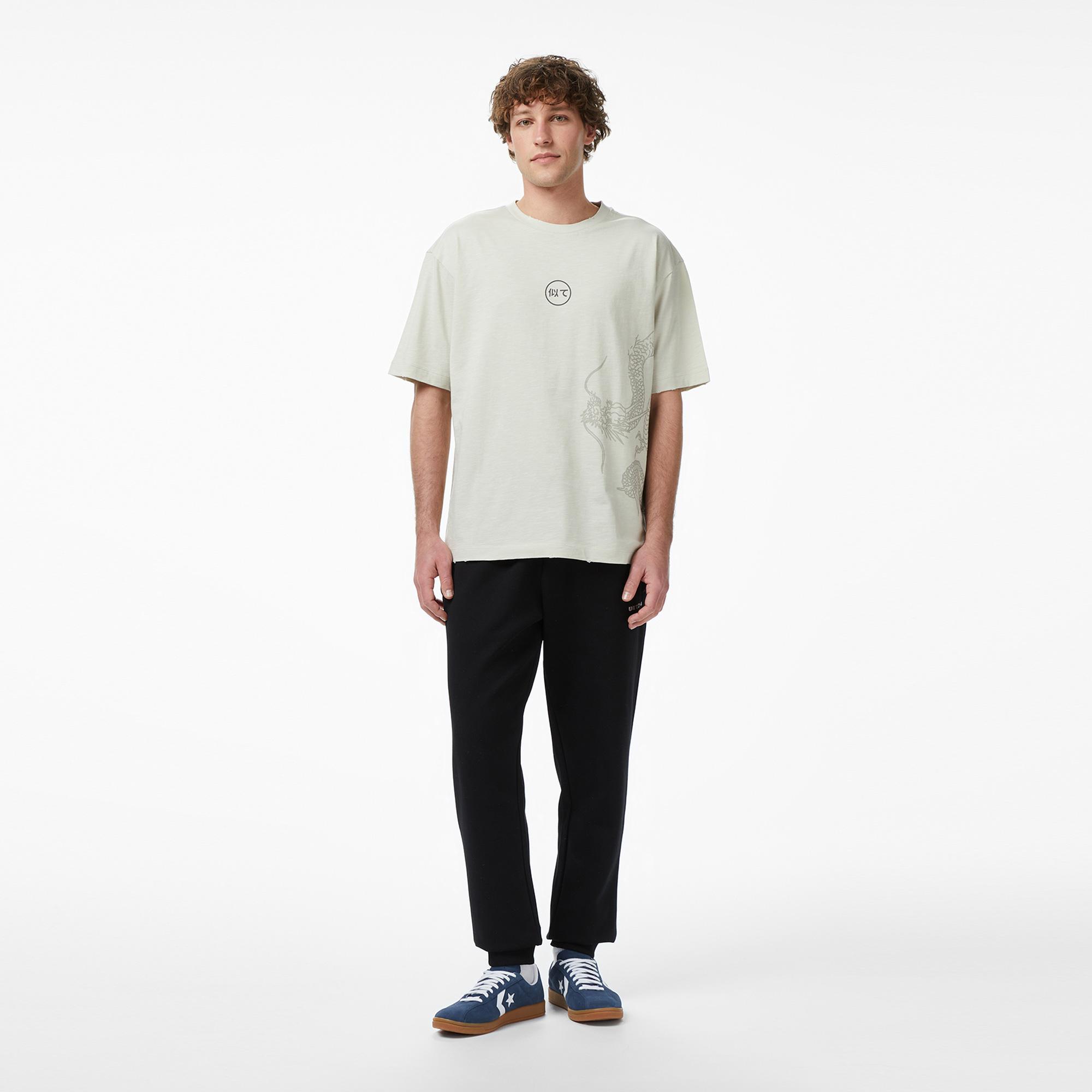 UNITED4 Regular Fit Erkek Krem T-Shirt