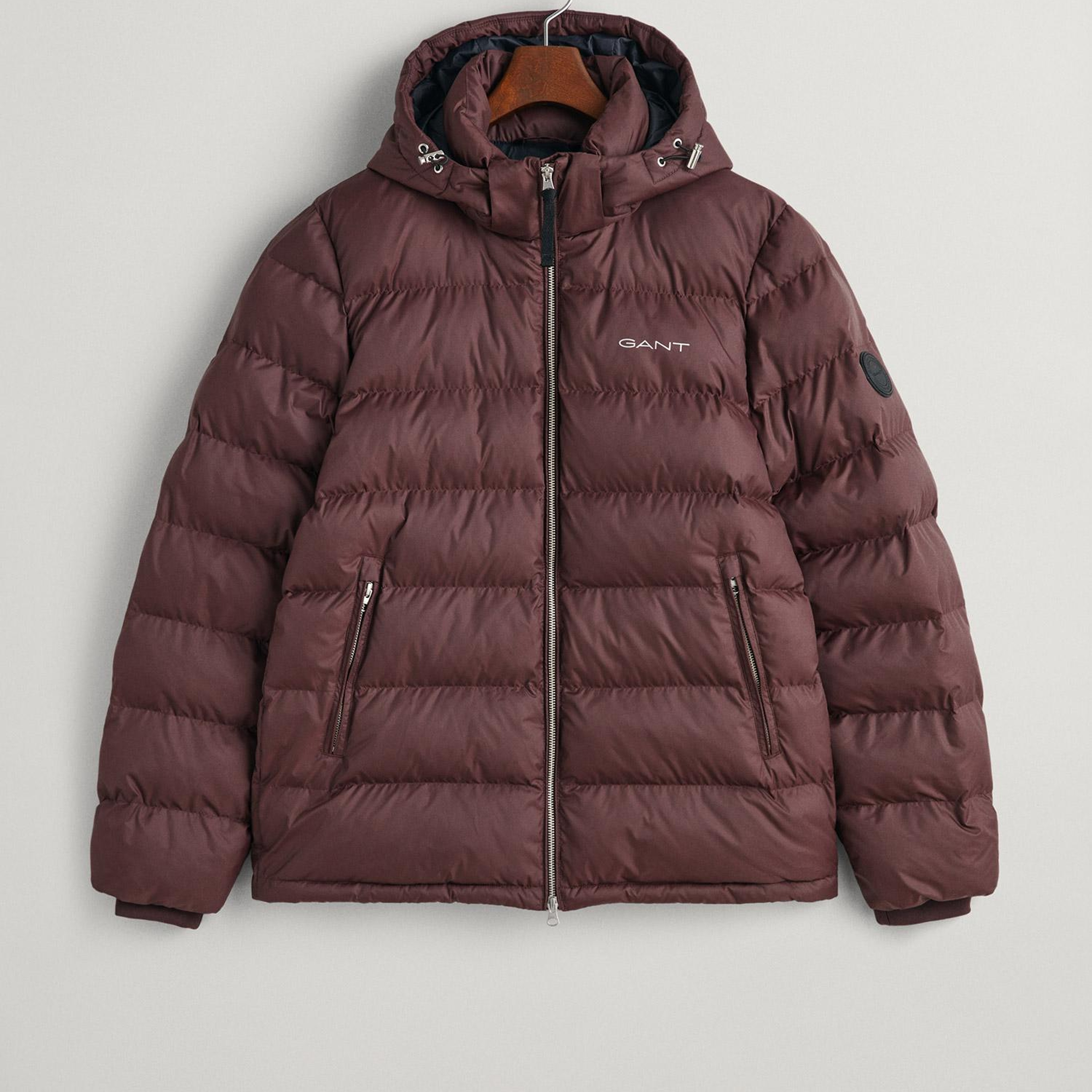 GANT Erkek Bordo Kapüşonlu Kapitone Mont