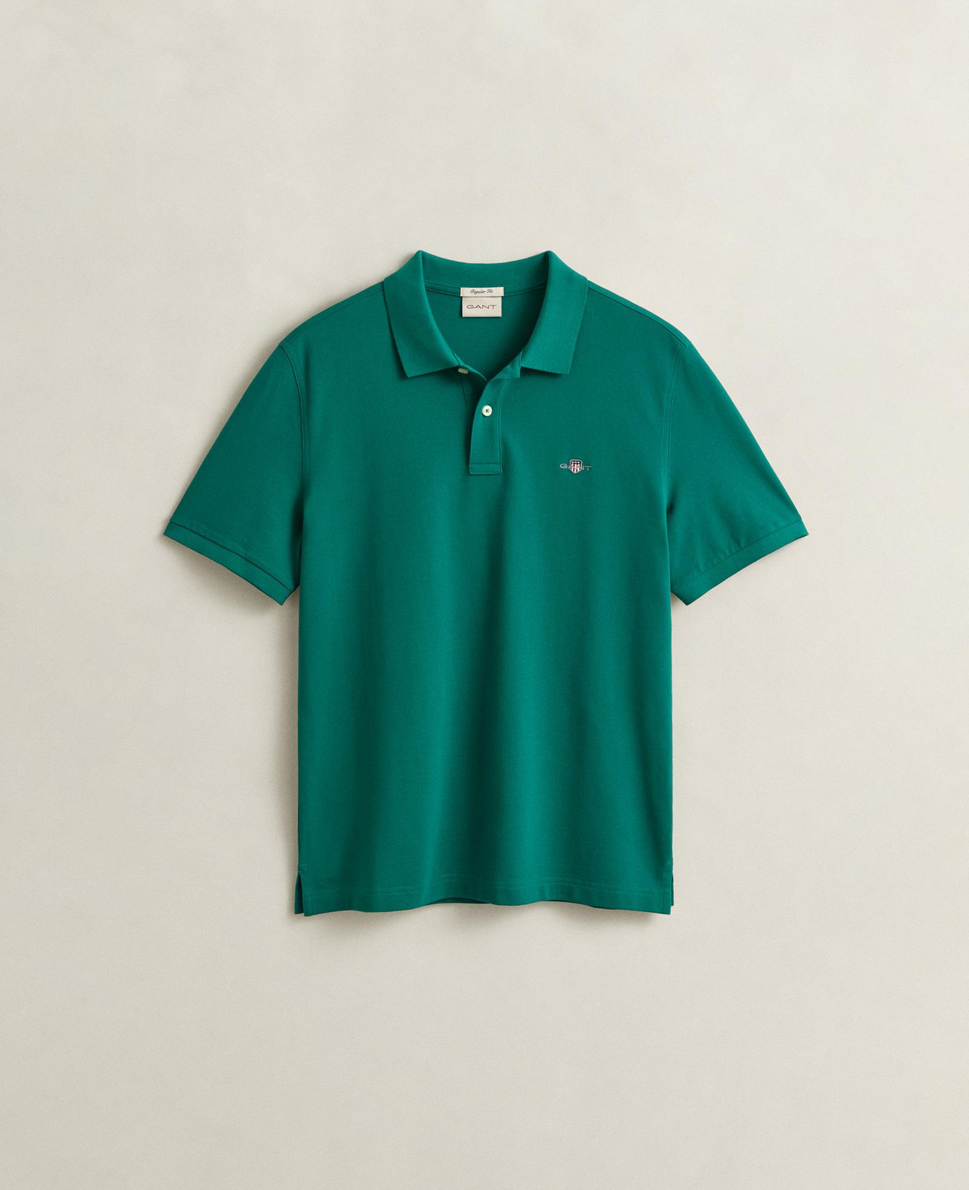 GANT Erkek Yeşil Regular Fit Logolu Polo Yaka T-Shirt