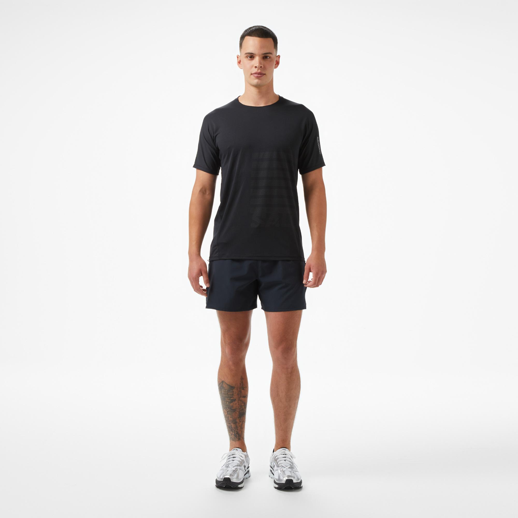 Salomon Sense Aero Ss Gfx Erkek Siyah T-Shirt