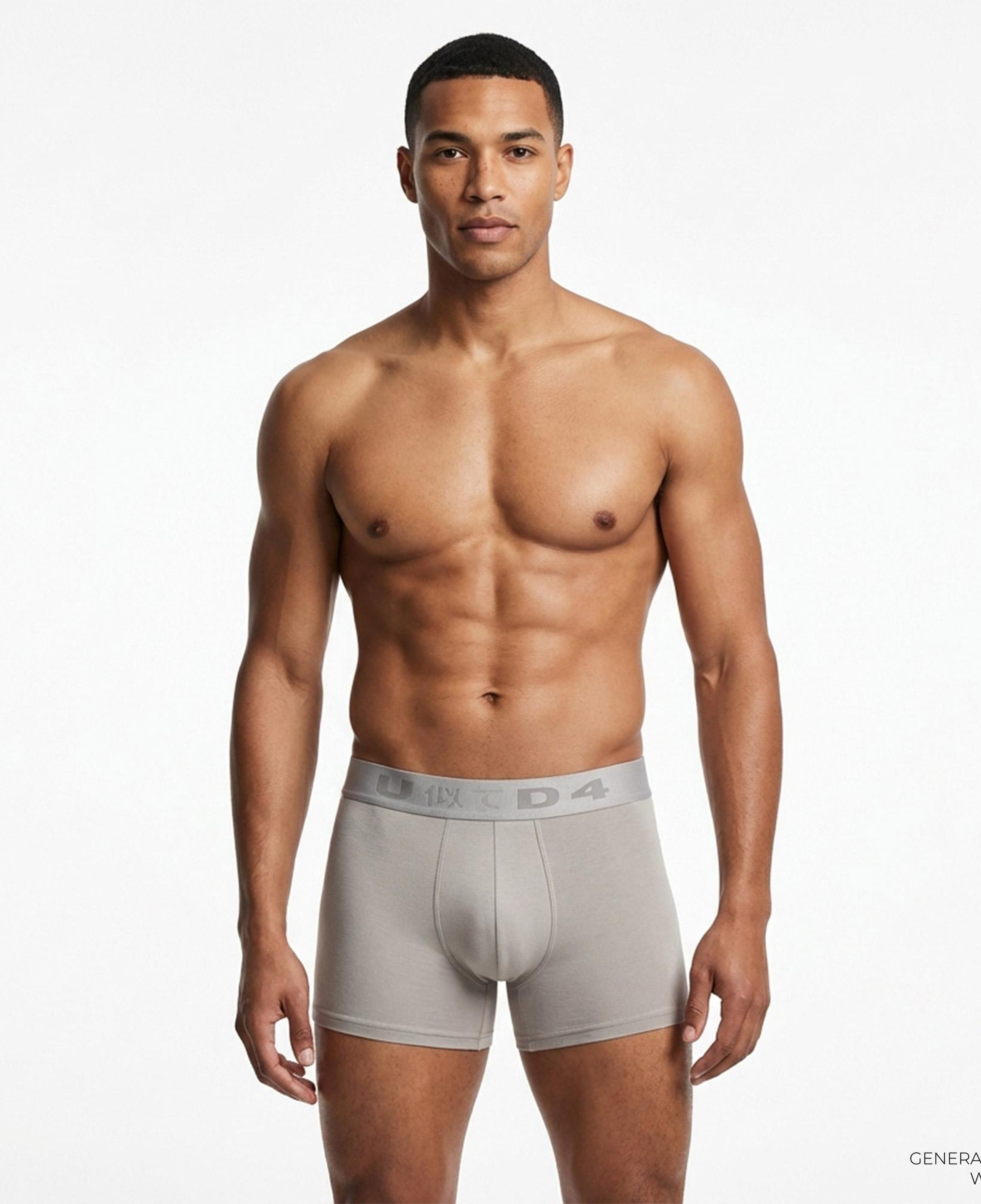 UNITED4 Classic Erkek Siyah/Gri Lacivert 3'lü Boxer