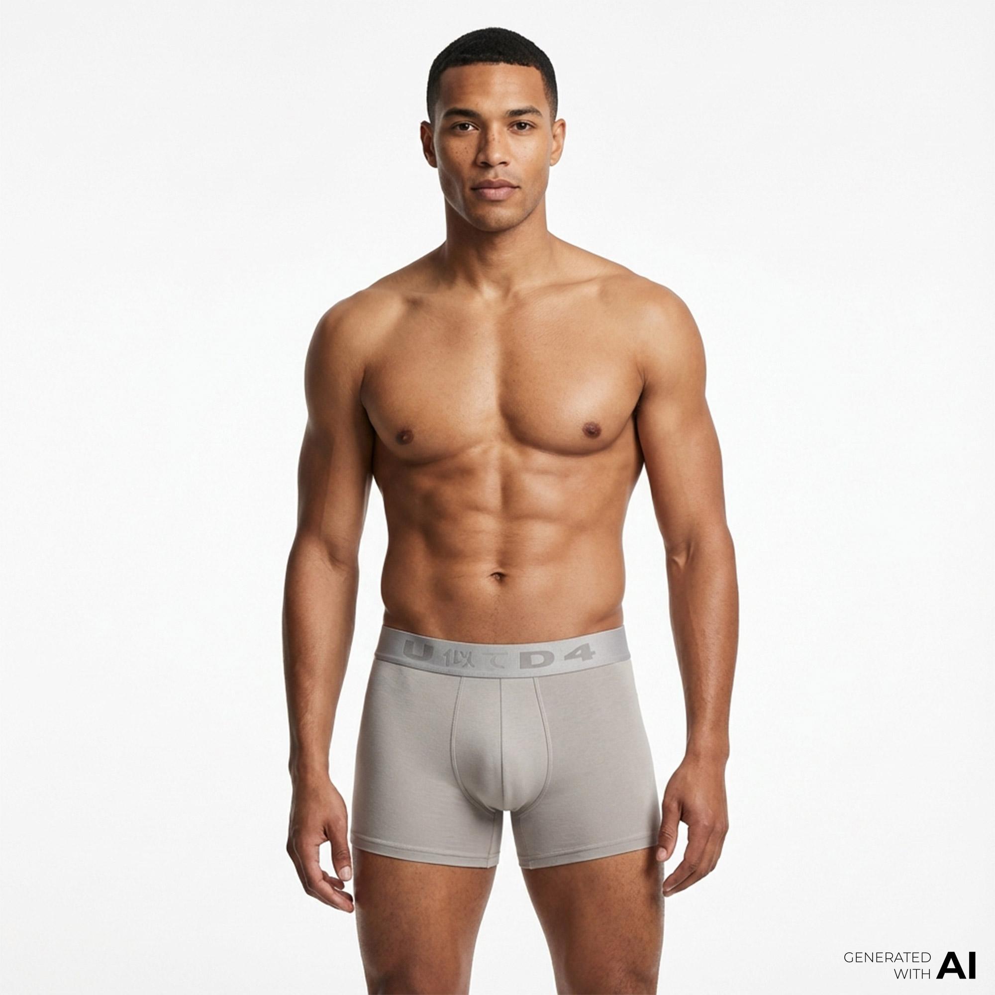 UNITED4 Classic Erkek Siyah/Gri Lacivert 3'lü Boxer