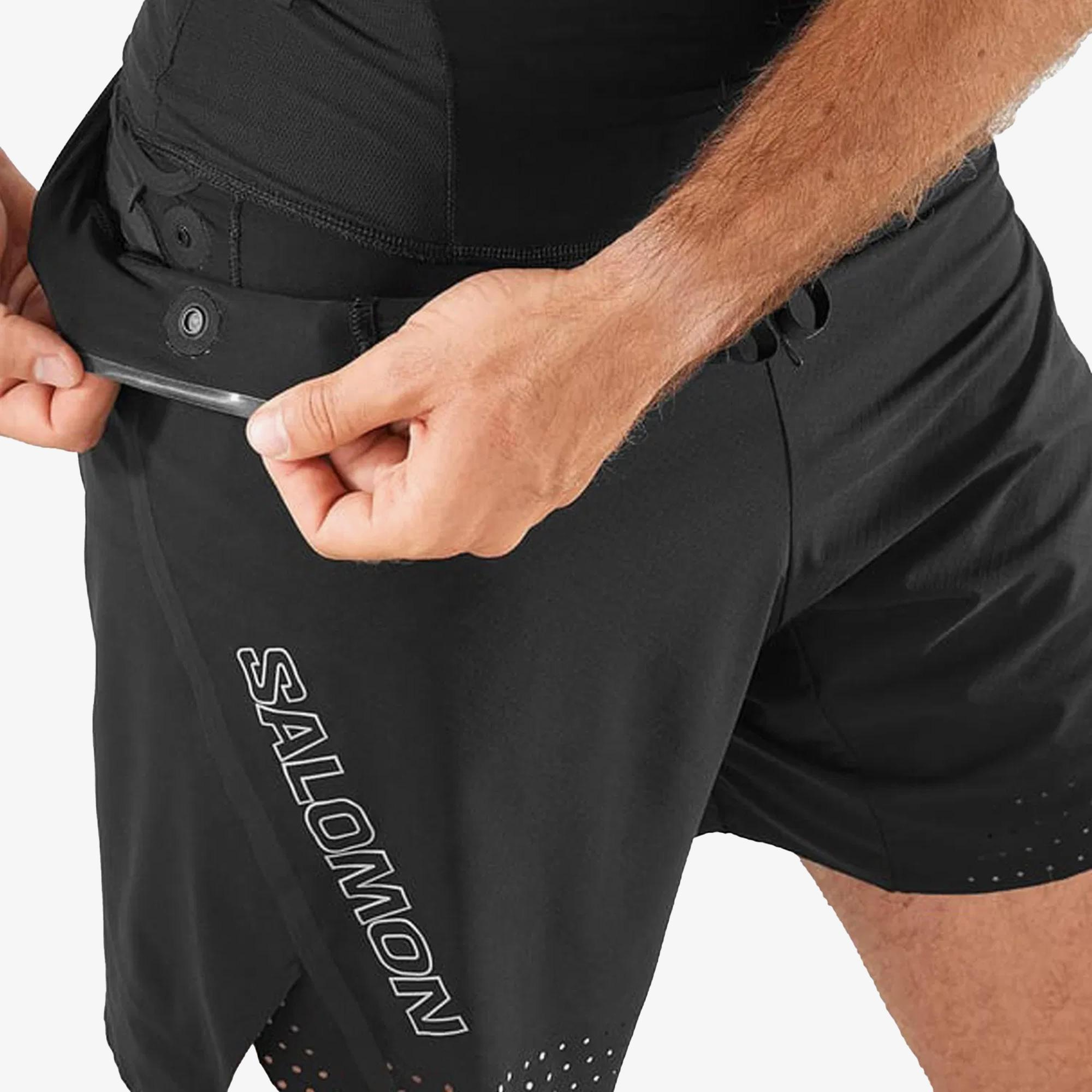 Salomon S/LAB Speed 2IN1 Erkek Siyah Koşu Şortu