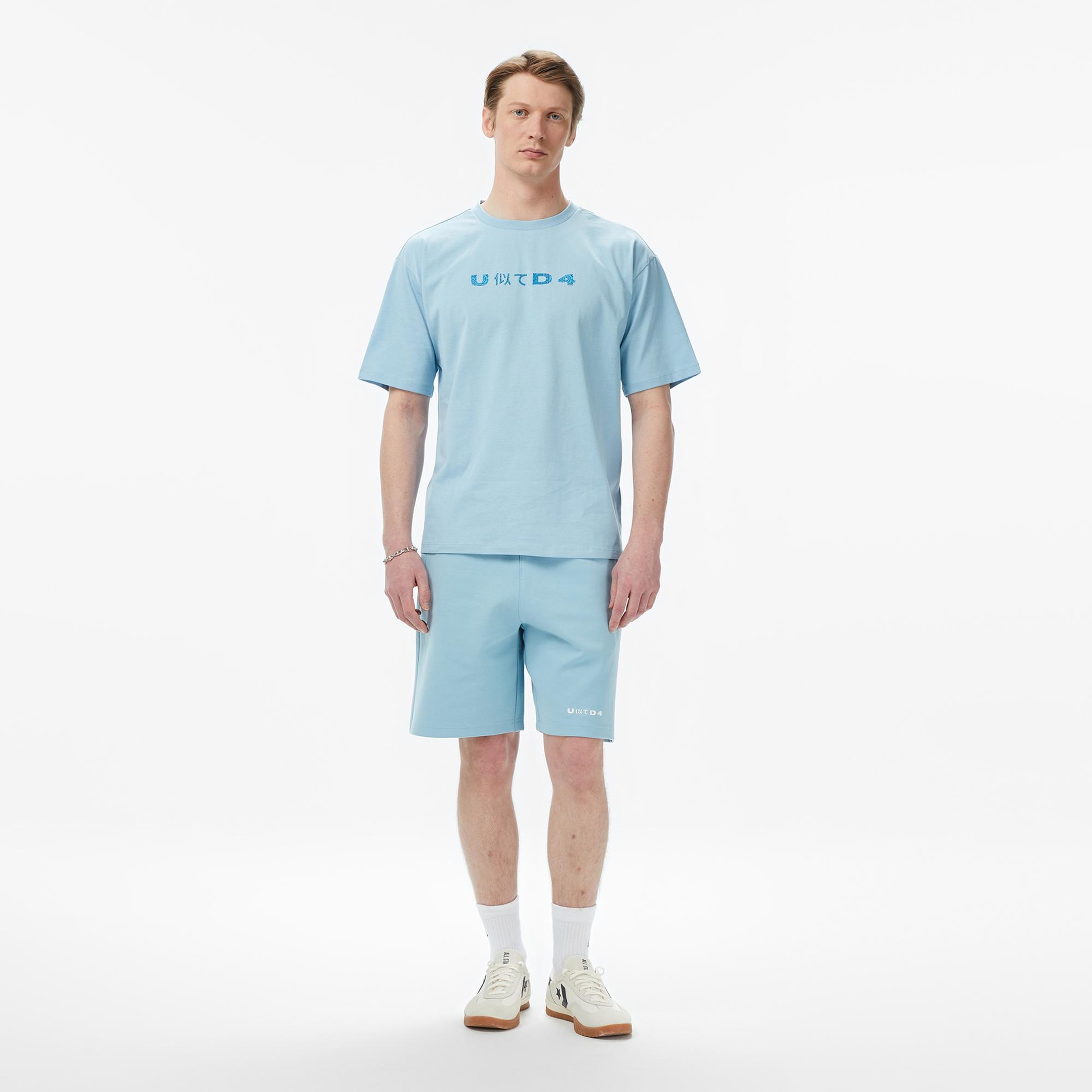 UNITED4 Regular Fit Erkek Mavi T-Shirt