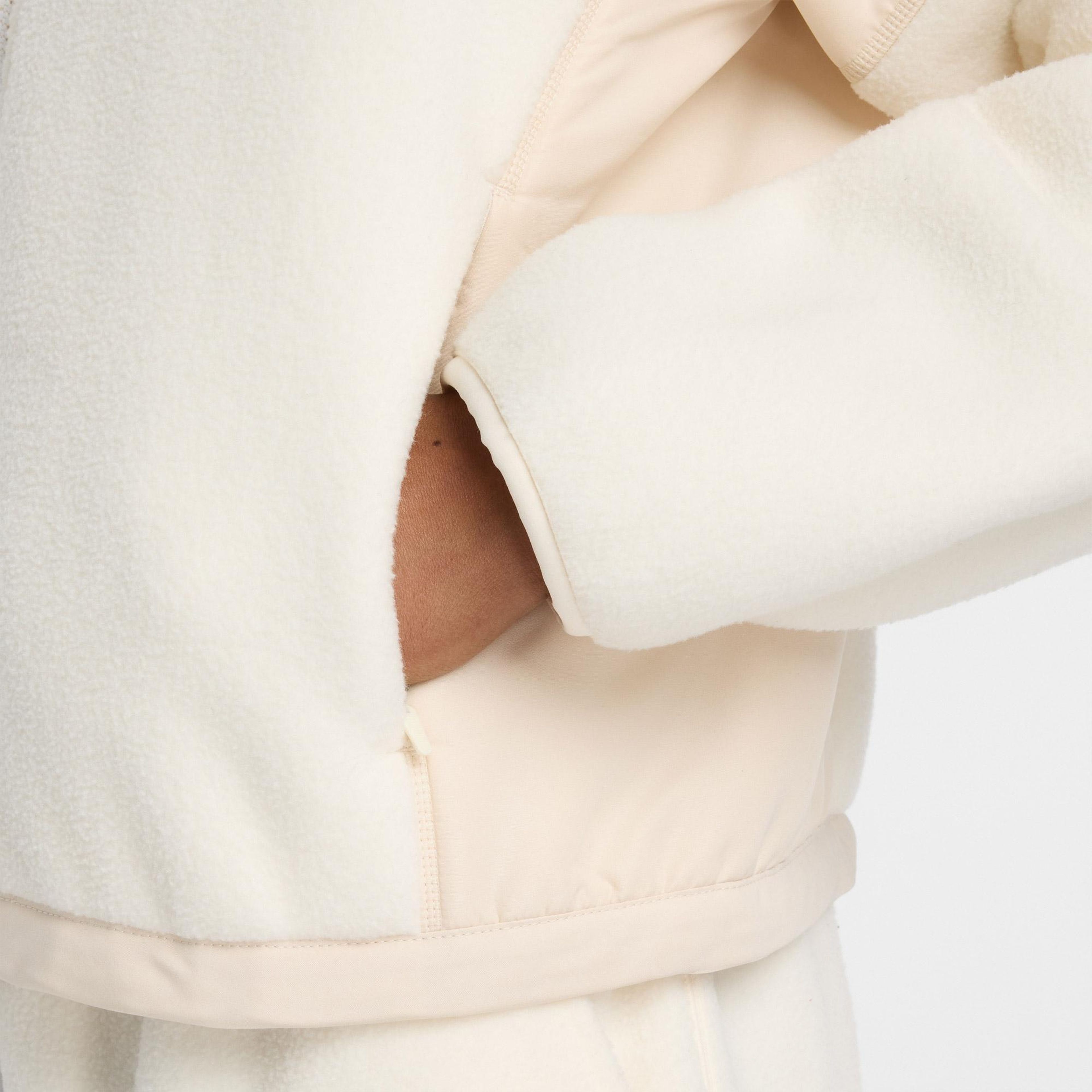 New Balance High Pile Fleece Kadın Beyaz Ceket