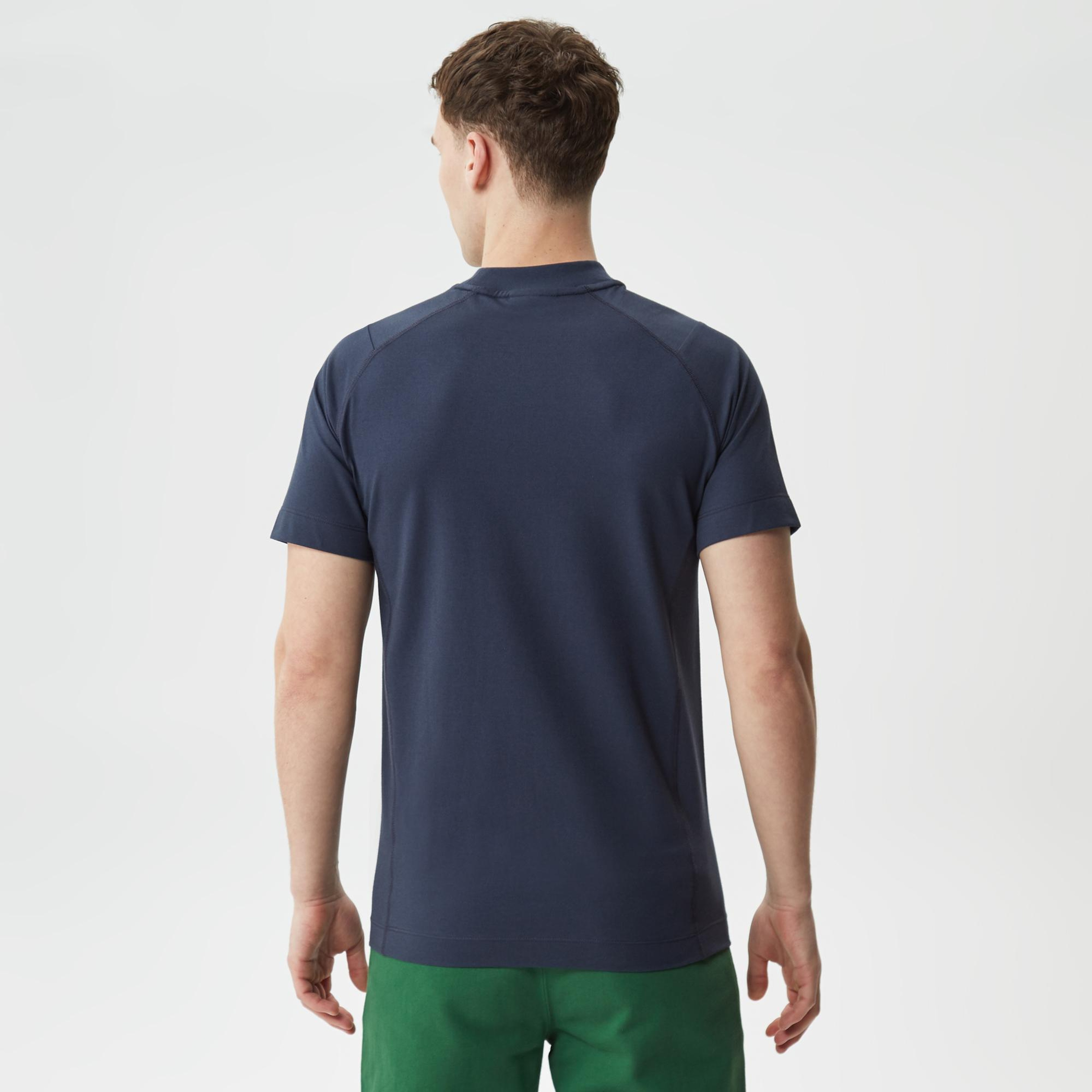 Erkek Slim Fit Bisiklet Yaka Oragnik Pamuk Lacivert T-Shirt